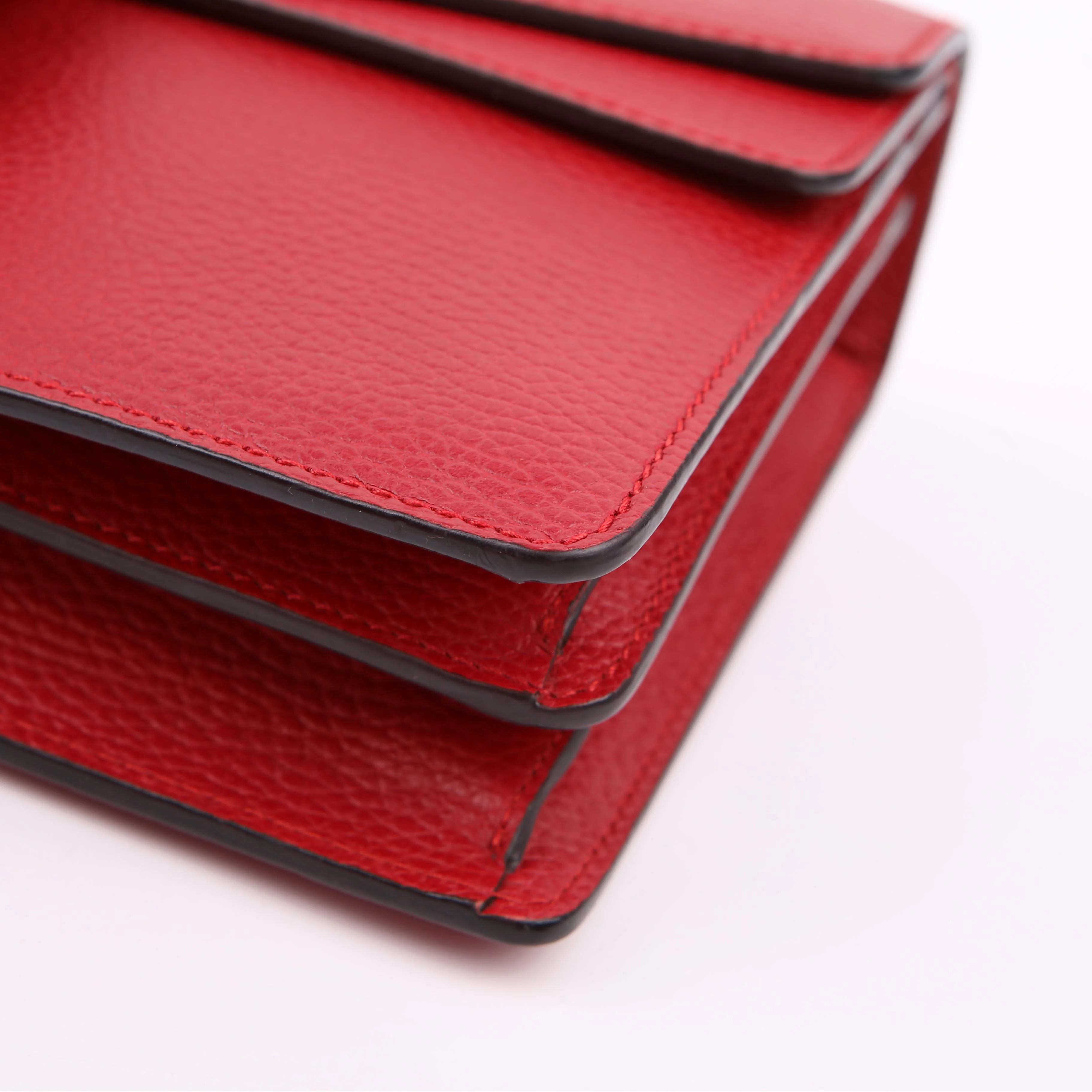 400249 Dionysus Leather Shoulder Small Red - Image 6