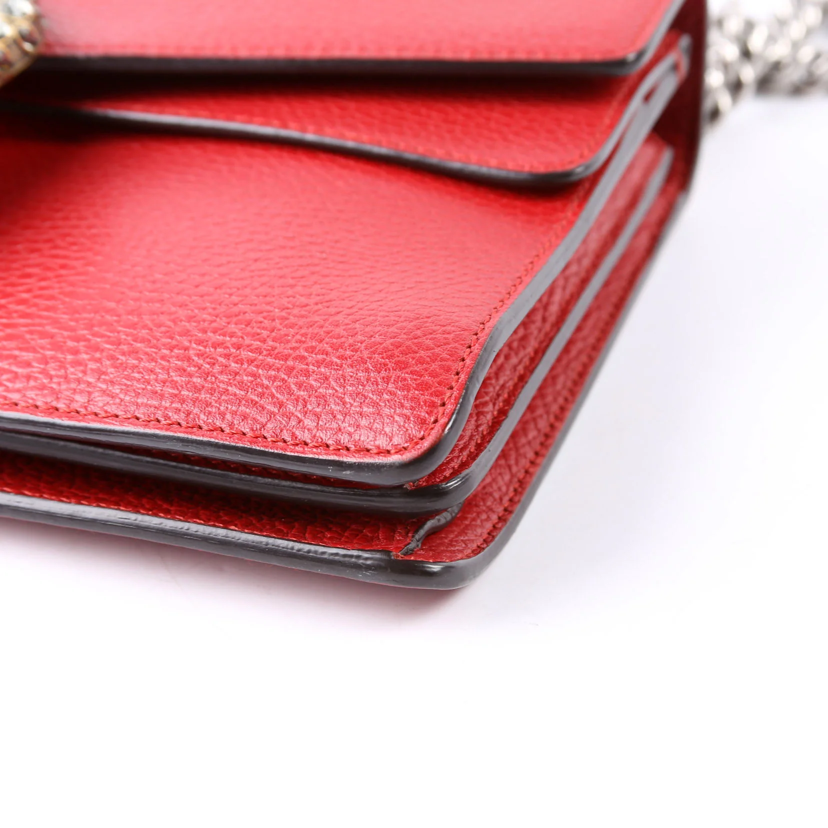 400249 Dionysus Leather Shoulder Small Red - Image 7