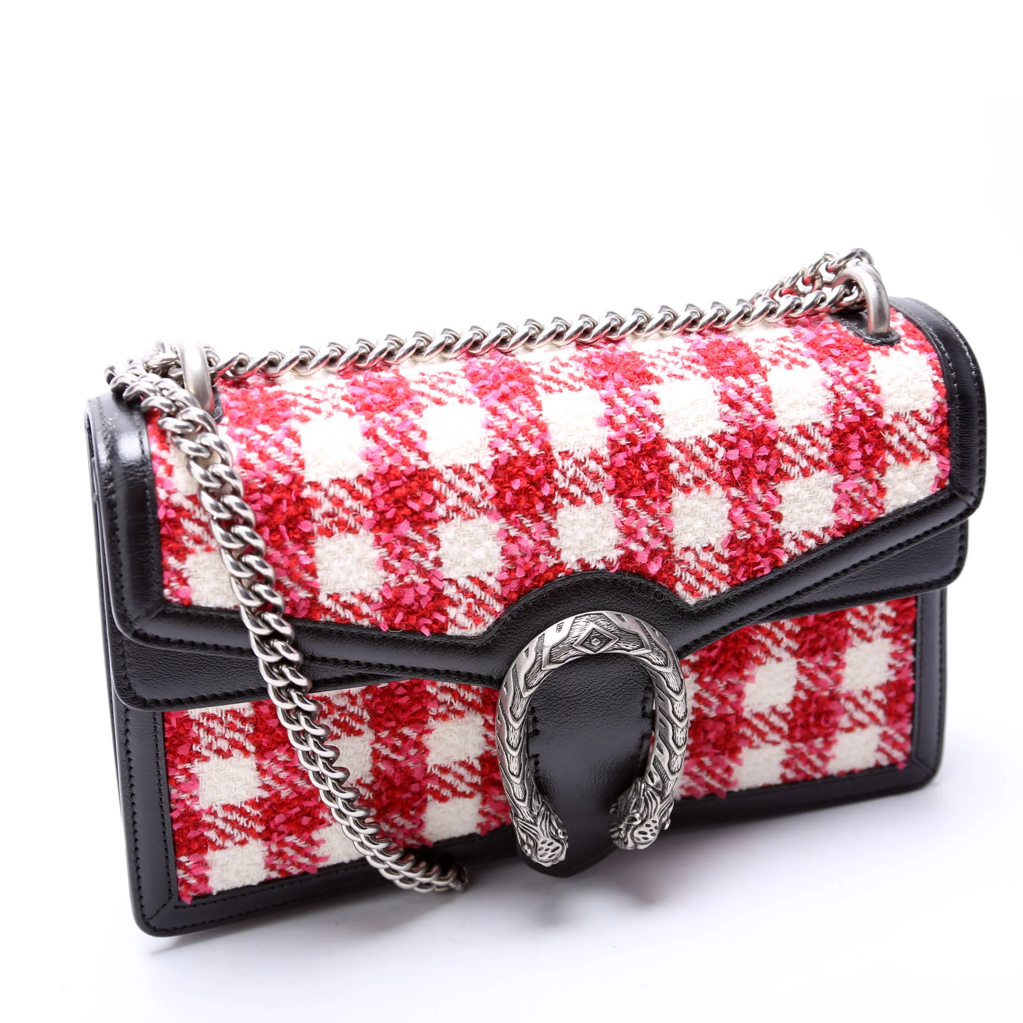 400249 Dionysus Tweed Check Shoulder Small - Image 2