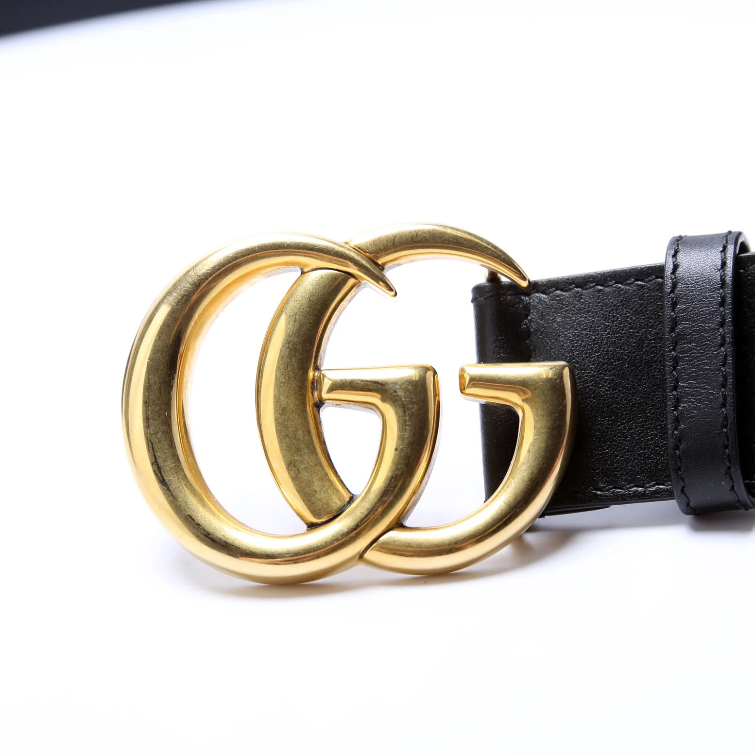 400593 Marmont GG Leather Belt Size 100/40 Black - Image 8