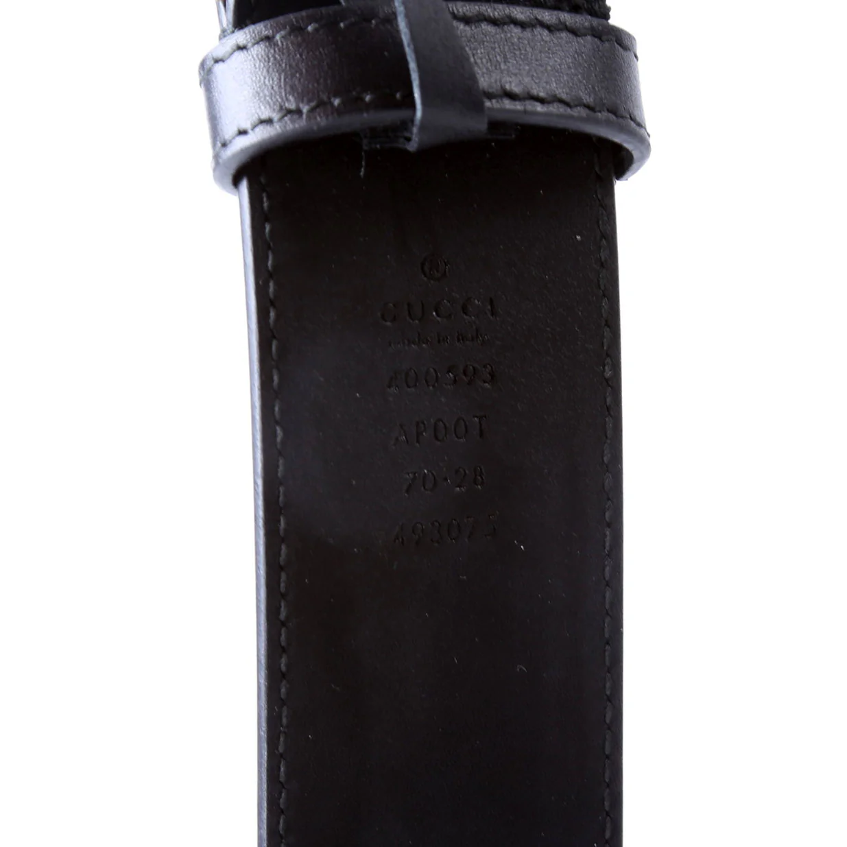 400593 Marmont GG Leather Belt Size 70/28 Black - Image 5