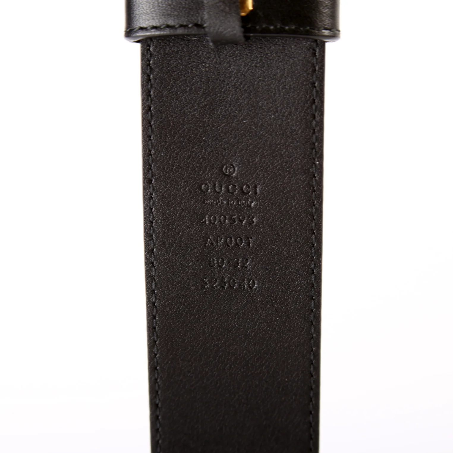 400593 Marmont GG Leather Belt Size 80/32 - Image 5