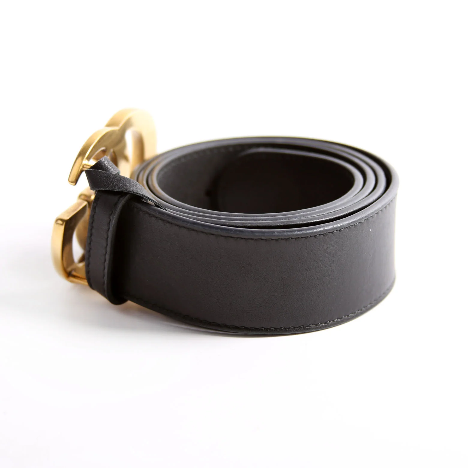 400593 Marmont GG Leather Belt Size 85/34 Black - Image 2