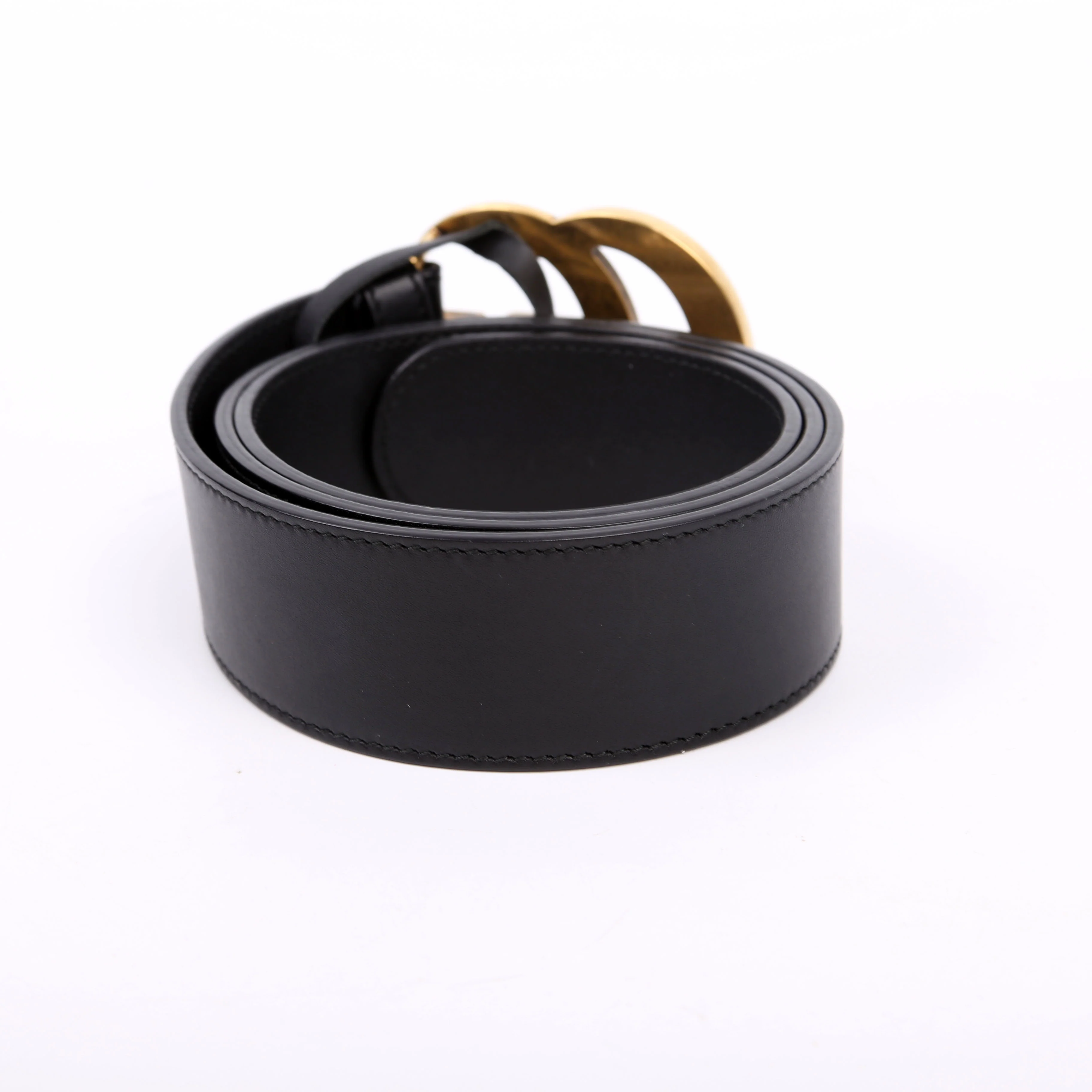 400593 Marmont GG Leather Belt Size 85/34 Black - Image 3