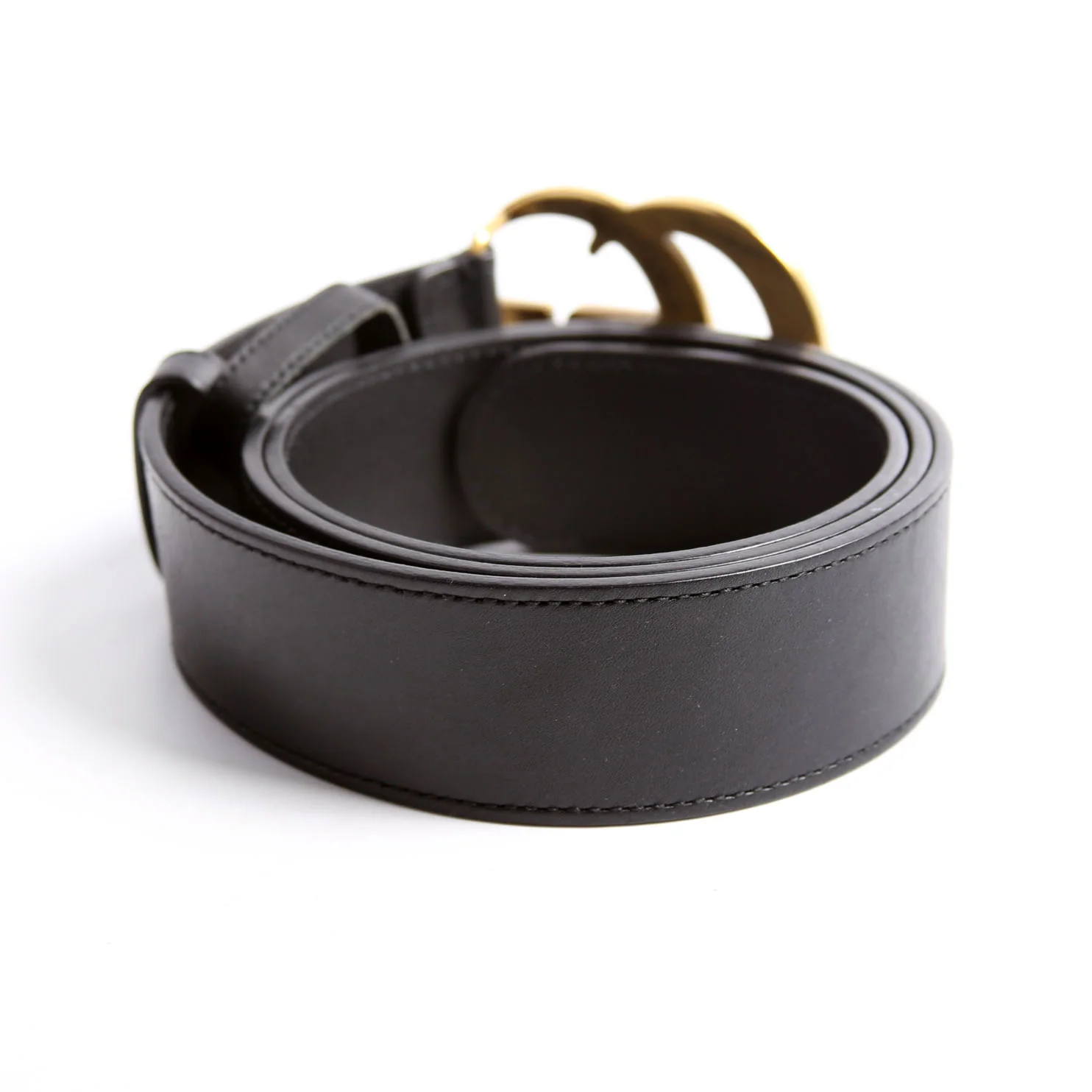400593 Marmont GG Leather Belt Size 90/36 Black - Image 3