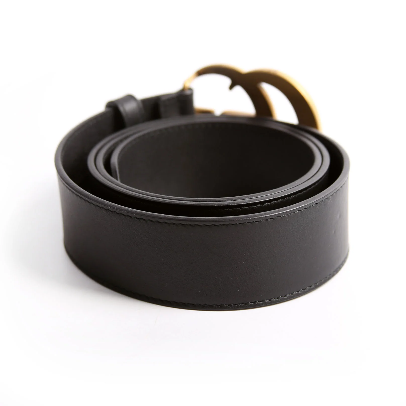 400593 Marmont GG Leather Belt Size 90/36 Black - Image 3