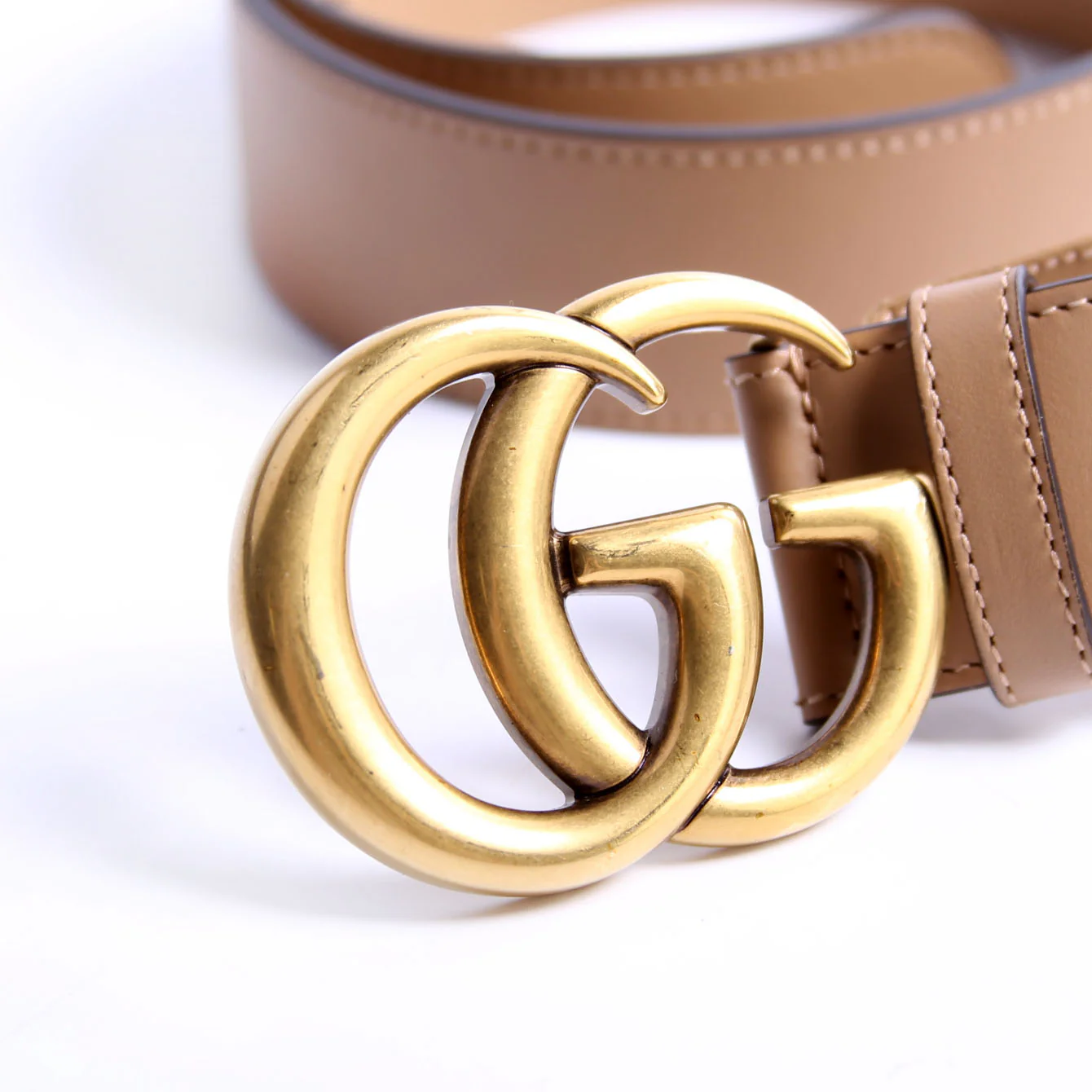 400593 Marmont GG Leather Belt Size 90/36 Brown - Image 6