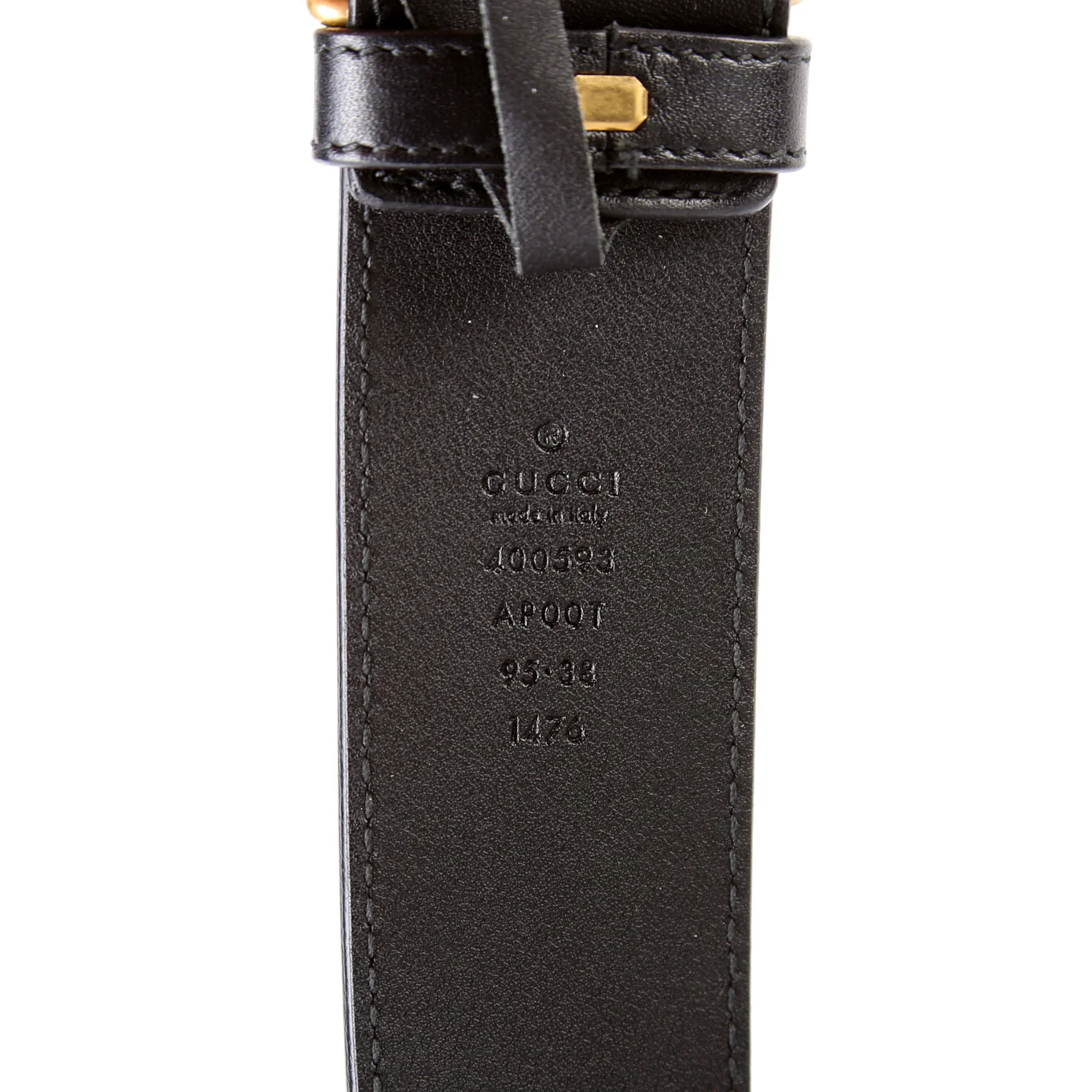 400593 Marmont GG Leather Belt Size 95/38 - Image 5