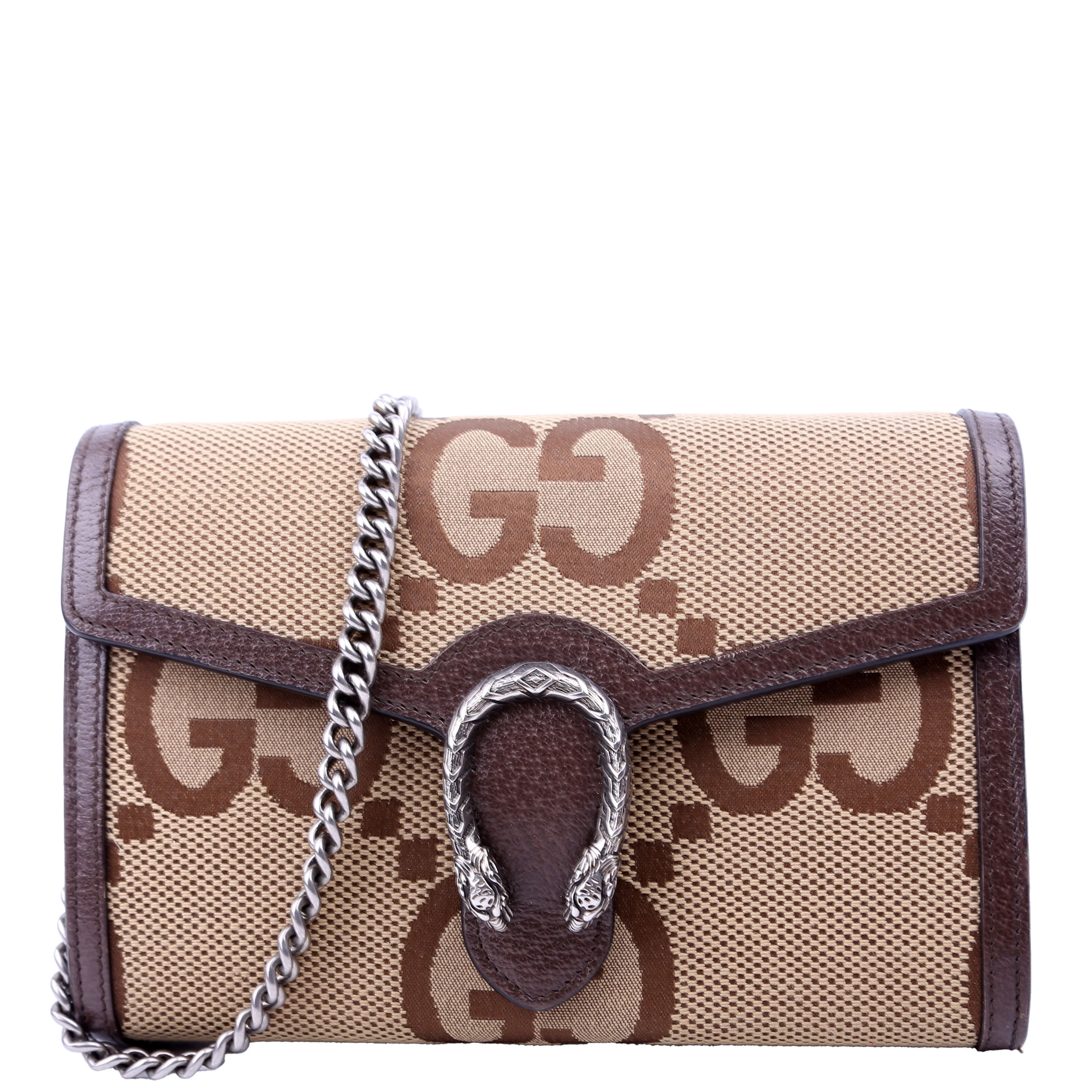 401231 Dionysus Jumbo GG Canvas Mini Wallet Brown