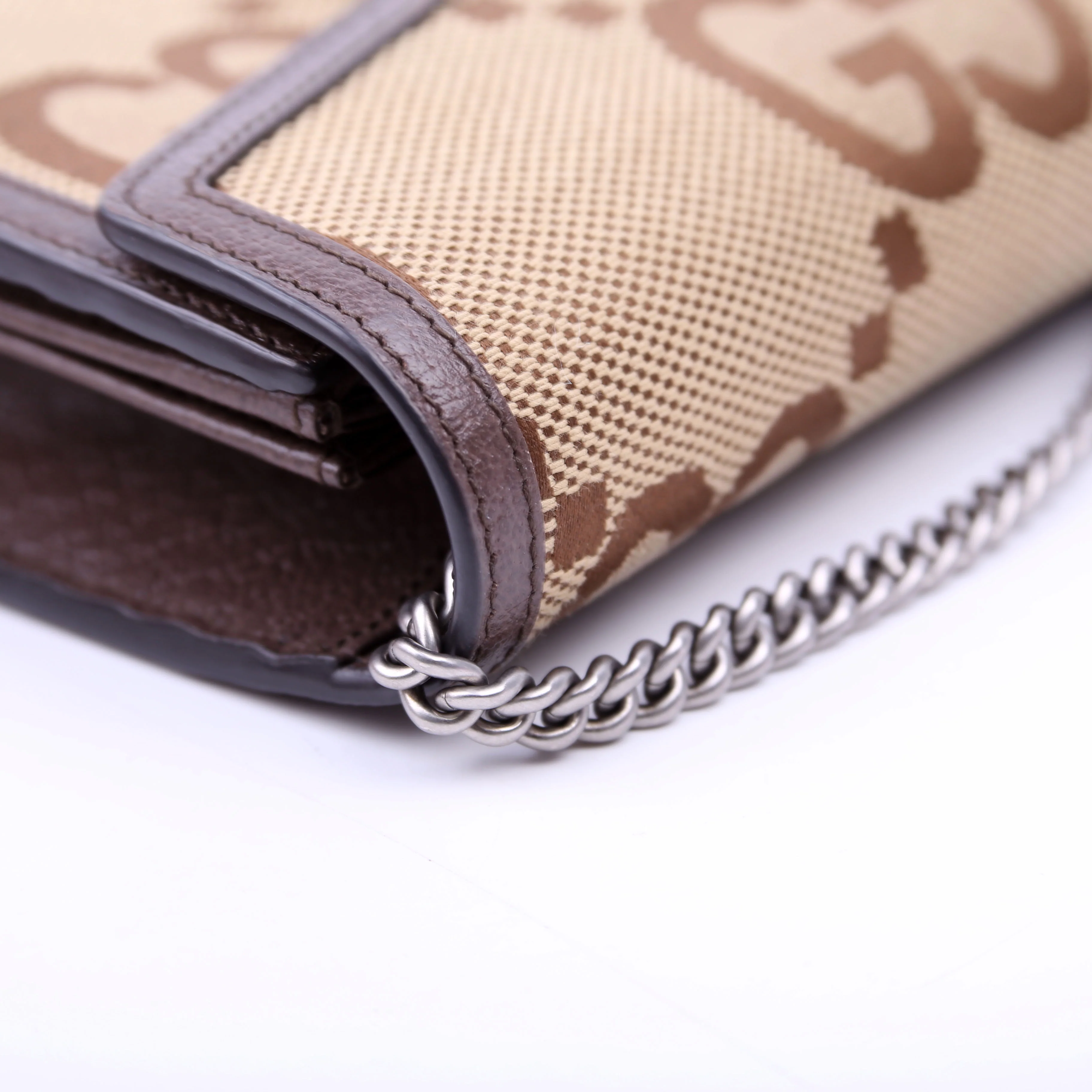 401231 Dionysus Jumbo GG Canvas Mini Wallet Brown - Image 8