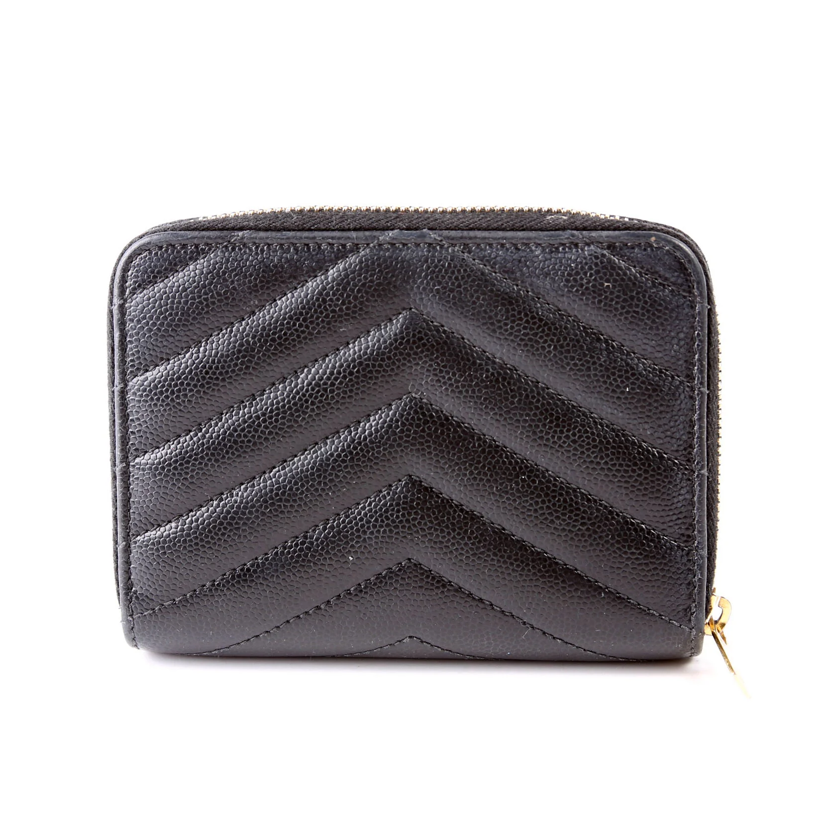403723 Cassandre Grain de Poudre Zip Around Compact Wallet Black - Image 2