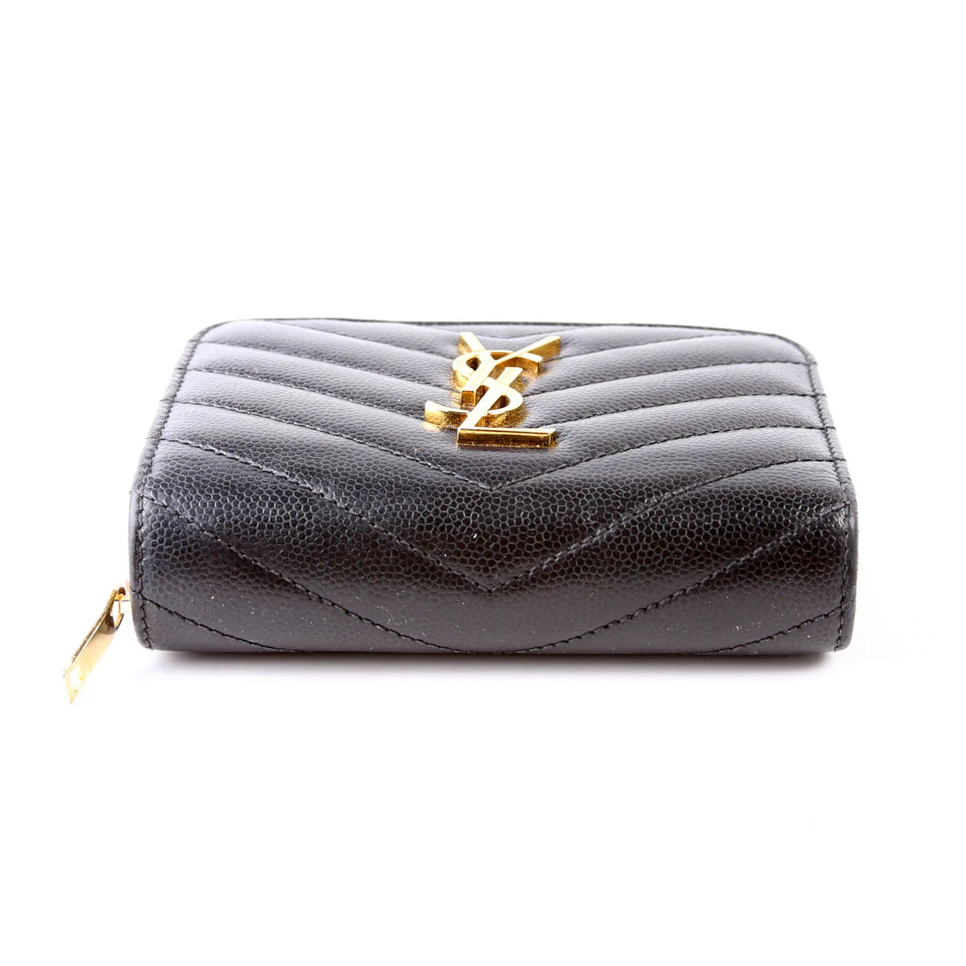 403723 Cassandre Grain de Poudre Zip Around Compact Wallet Black - Image 5