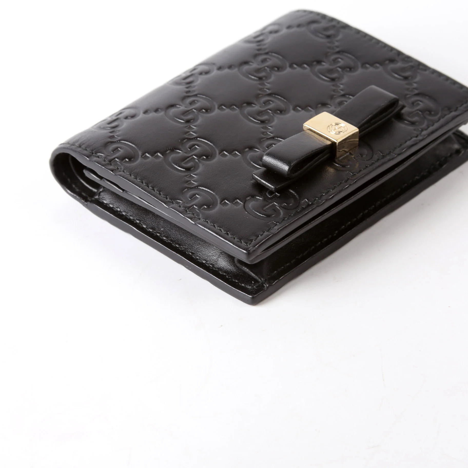 406924 Guccissima Card Holder Black - Image 4