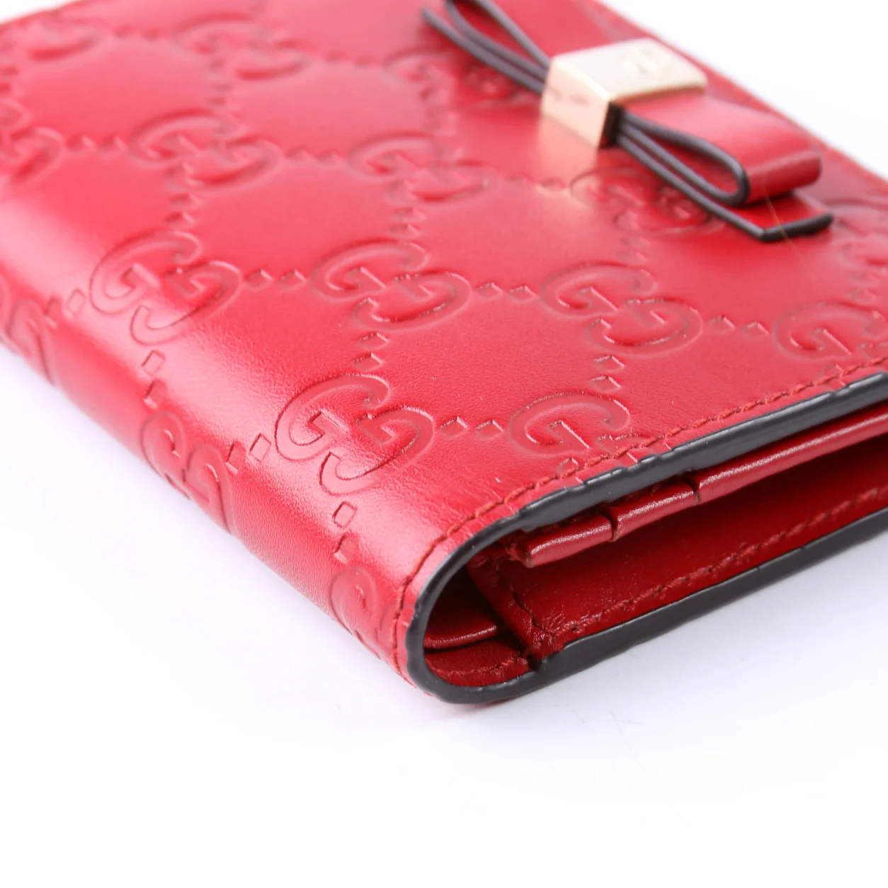 406924 Guccissima Card Holder Red - Image 9