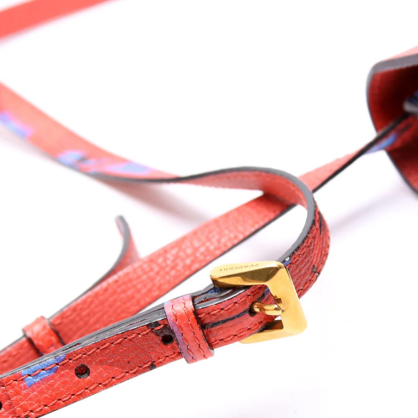 4072491 Graffiti Leather Macken Crossbody Red/Blue - Image 7