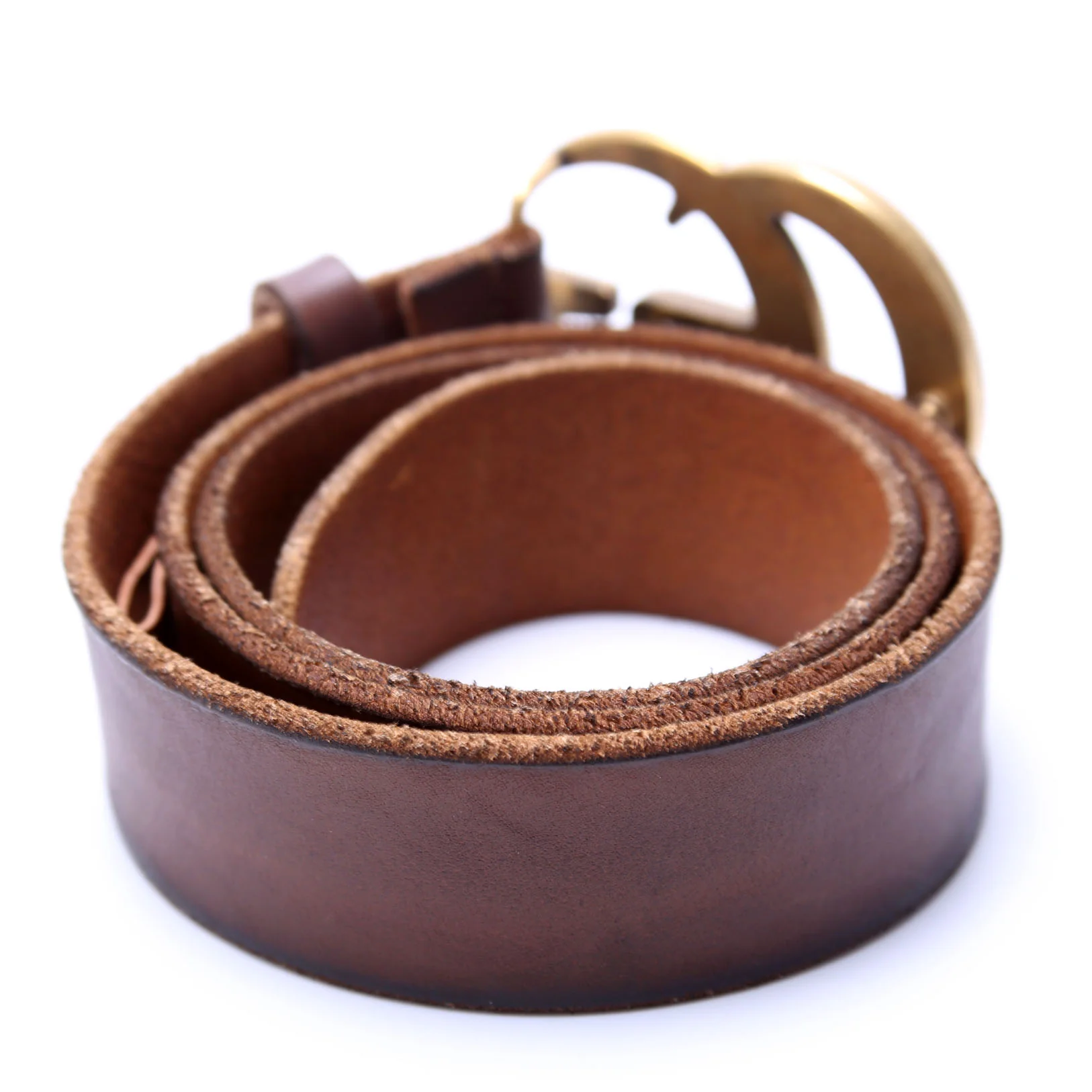 409416 Marmont Leather Belt 80/32 Brown - Image 3