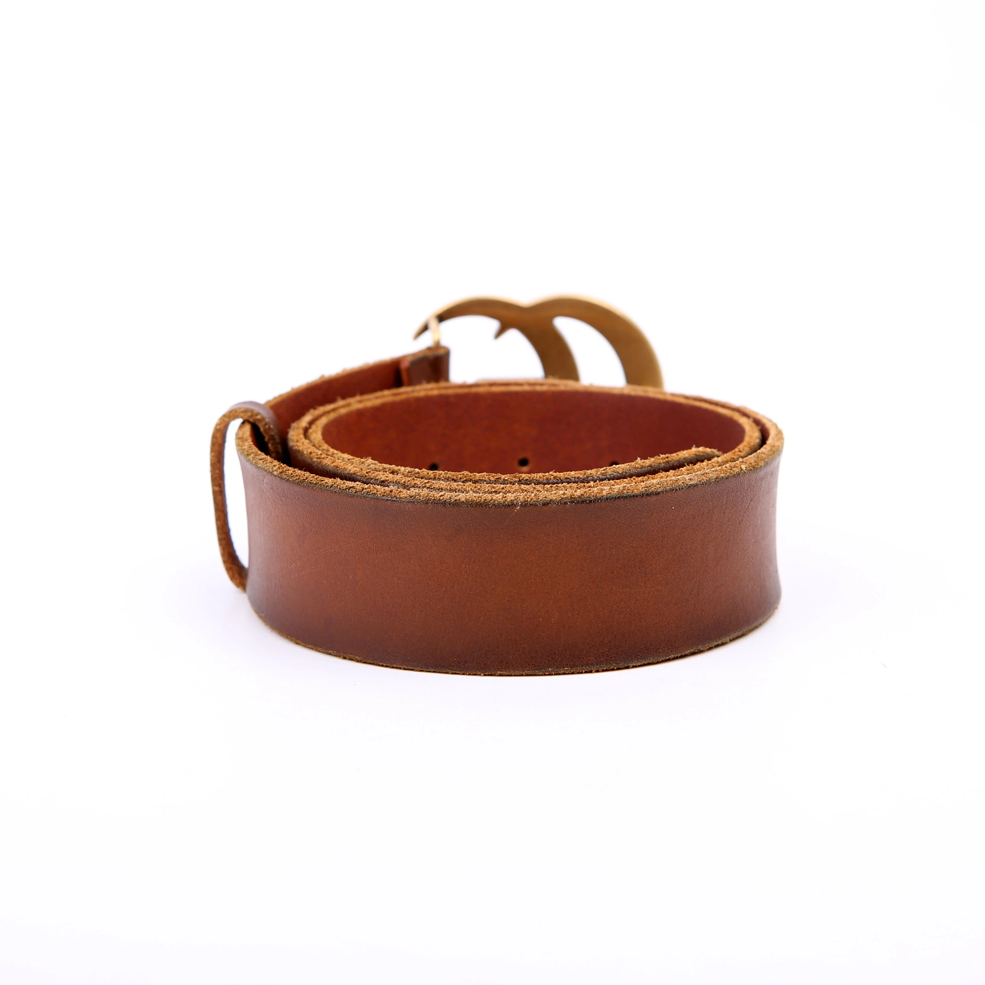 409416 Marmont Leather Belt Size 80/32 Brown - Image 3