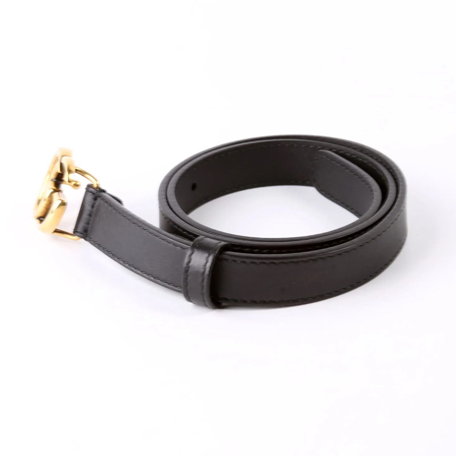409417 GG Marmont Thin Belt Size 65/26 Black - Image 2