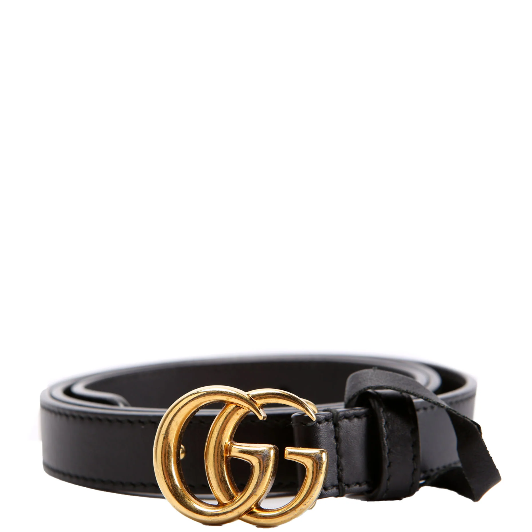 409417 GG Marmont Thin Belt Size 80/32 Black