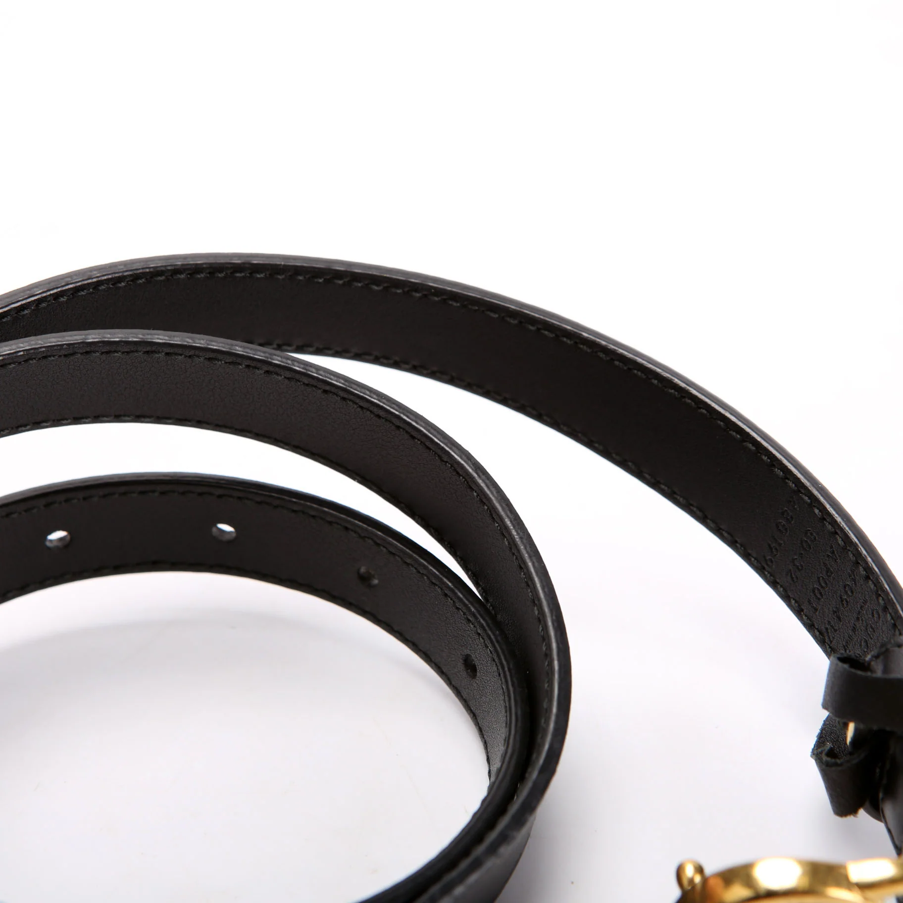 409417 GG Marmont Thin Belt Size 80/32 Black - Image 5
