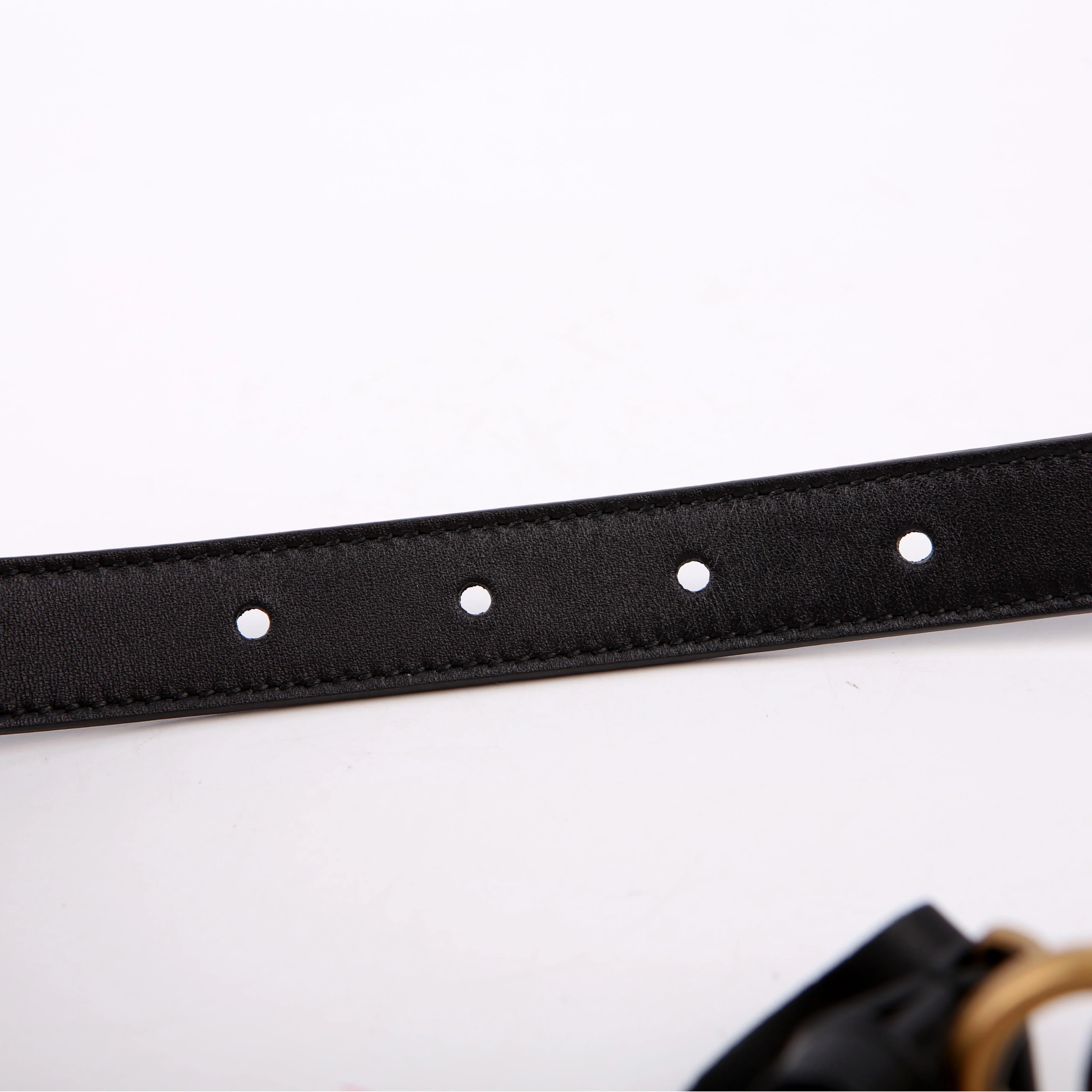 409417 GG Marmont Thin Belt Size 80/32 Black - Image 4
