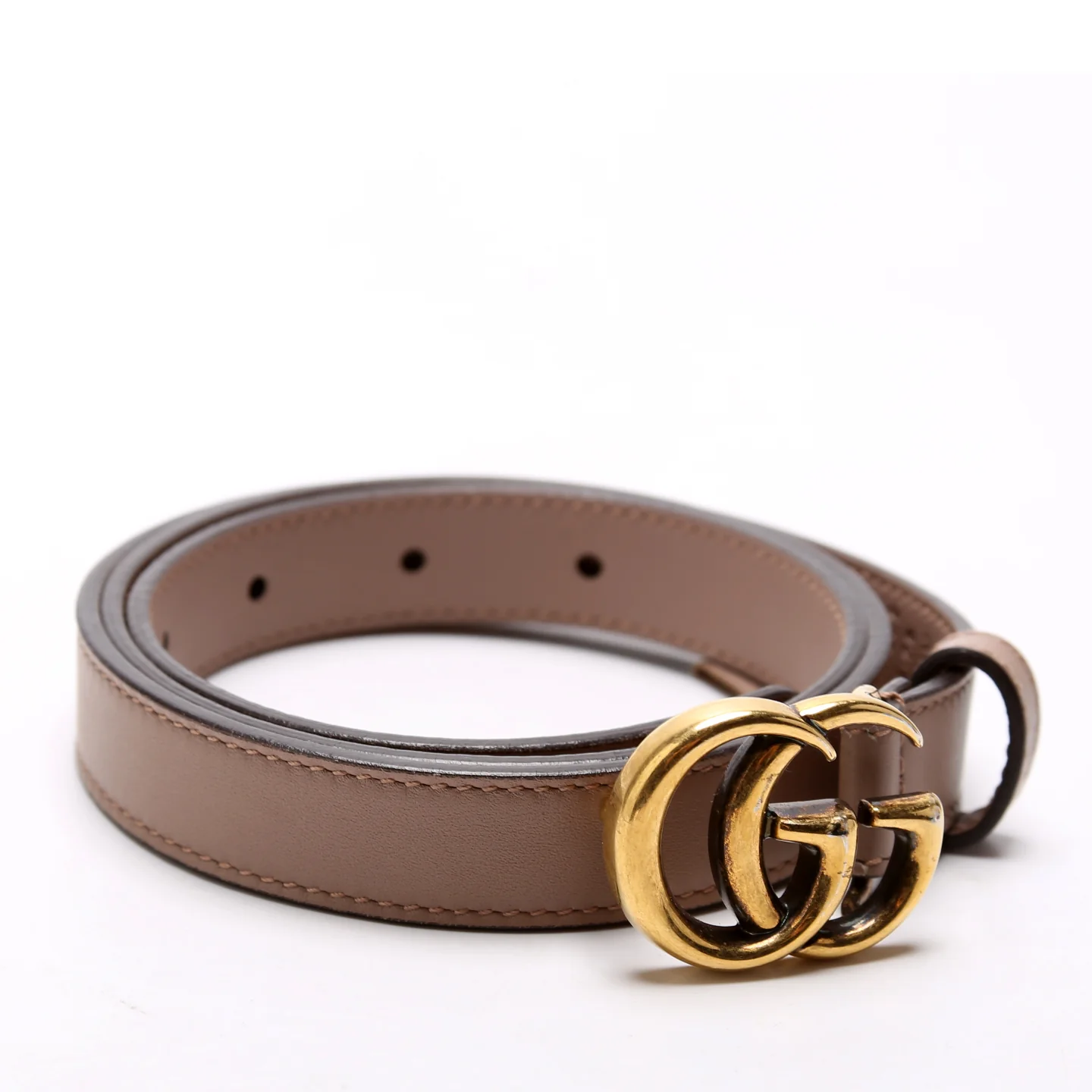 409417 GG Marmont Thin Belt Size 80/32 Brown - Image 2