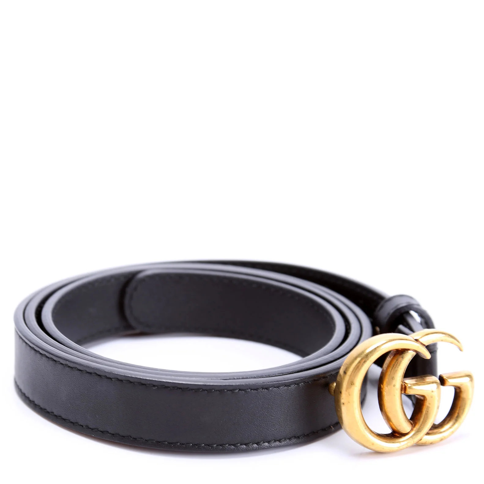 409417 GG Marmont Thin Belt Size 85/34 Black - Image 2