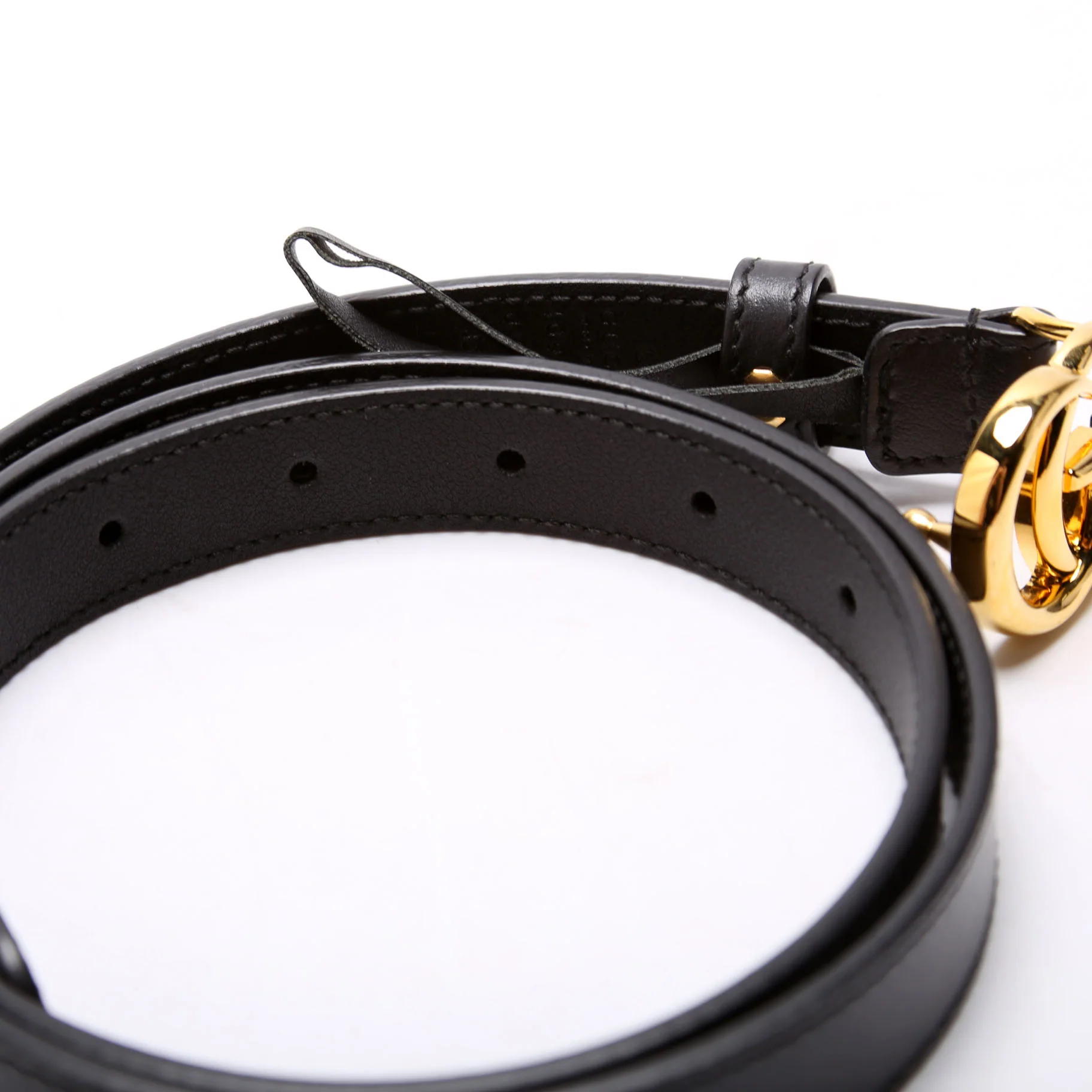 409417 GG Marmont Thin Belt Size 85/34 Black - Image 3