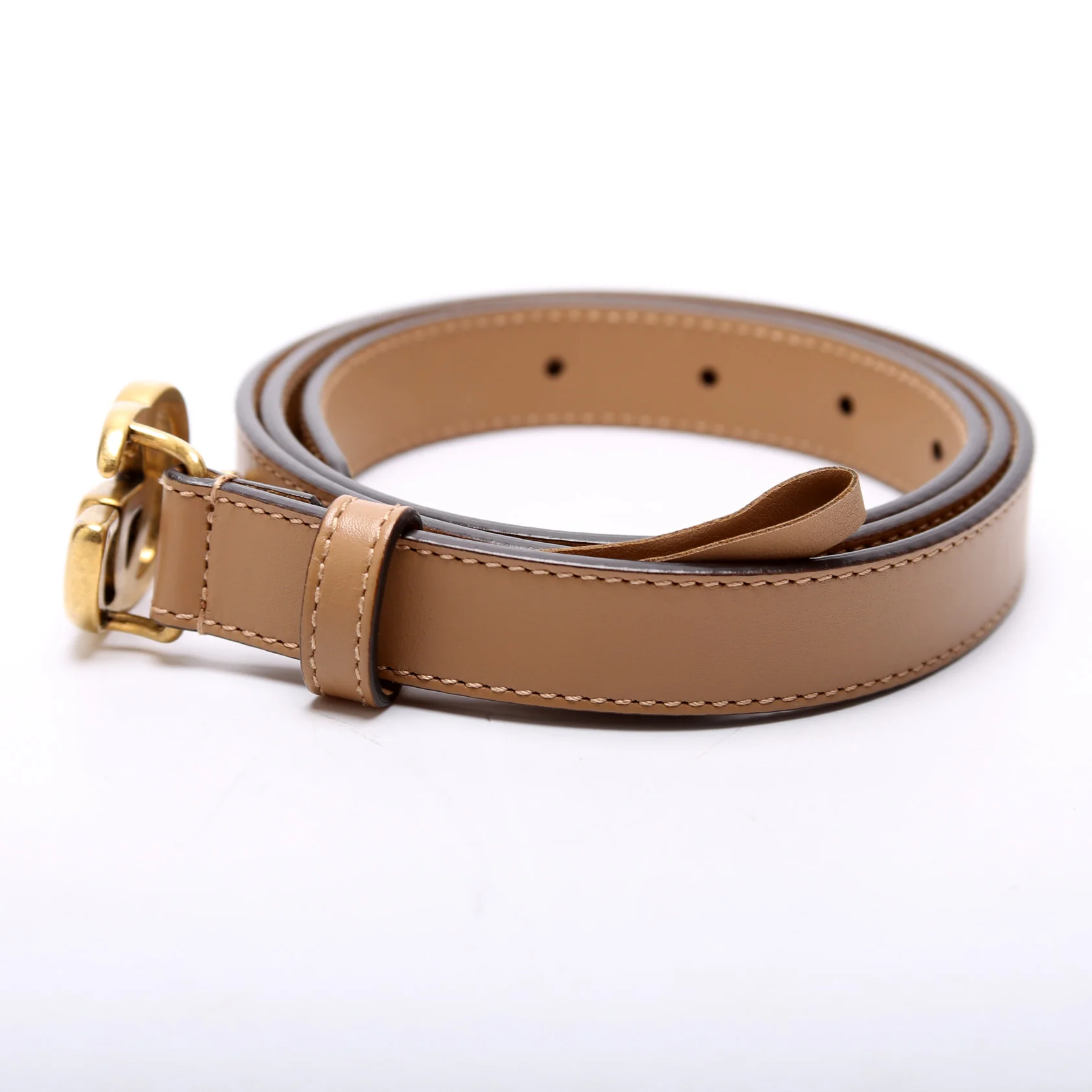 409417 GG Marmont Thin Belt Size 90/36 Tan - Image 3