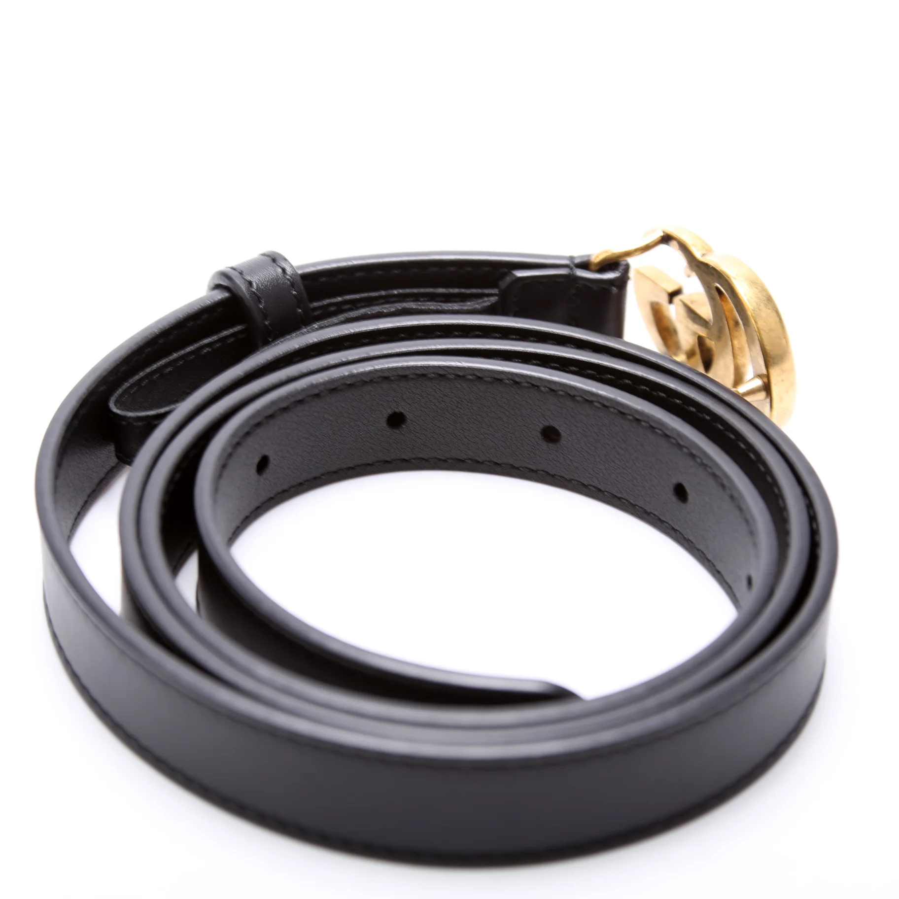 409417 GG Marmont Thin Belt Size 95/38 Black - Image 3