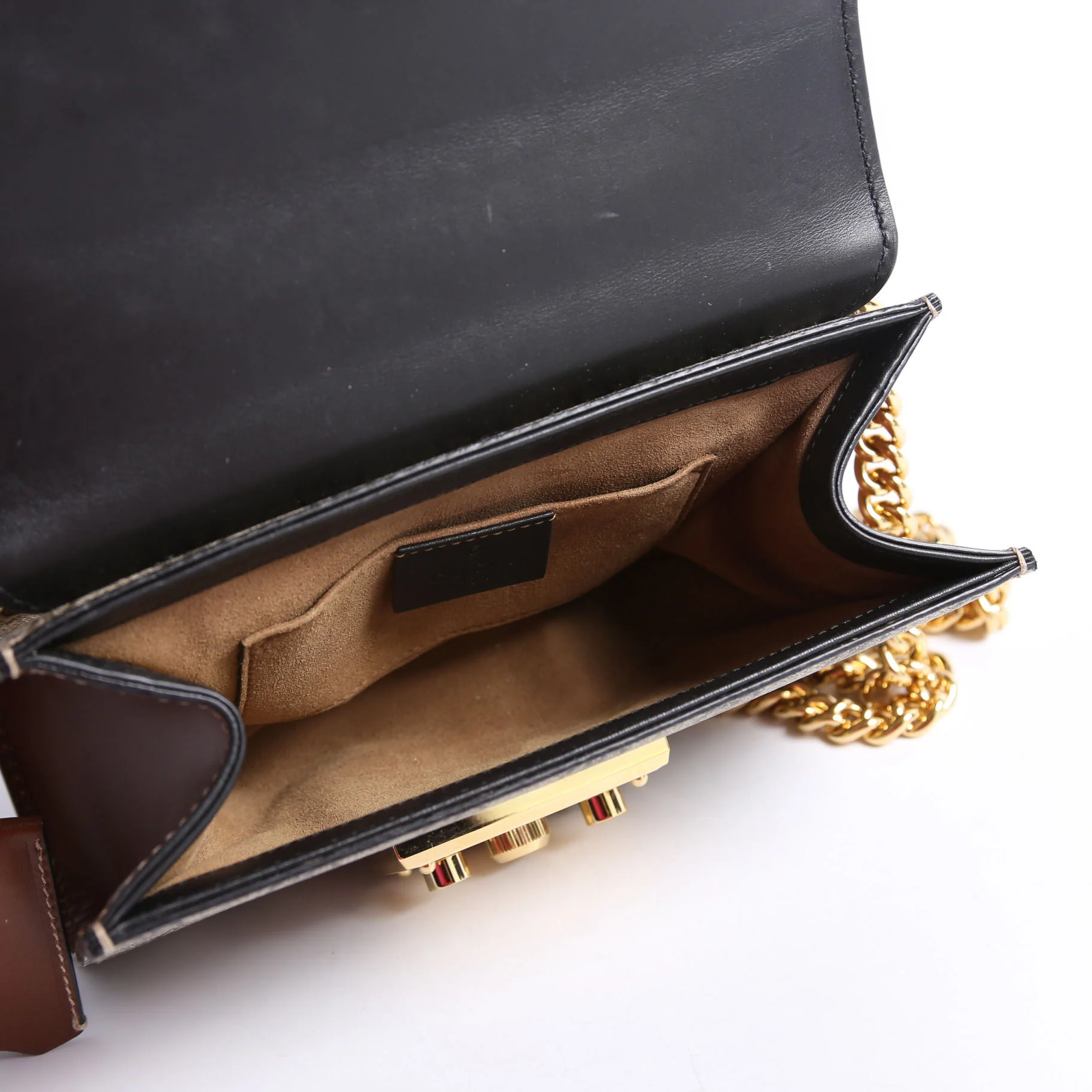 409487 Padlock GG Supreme Small Black/Brown - Image 10