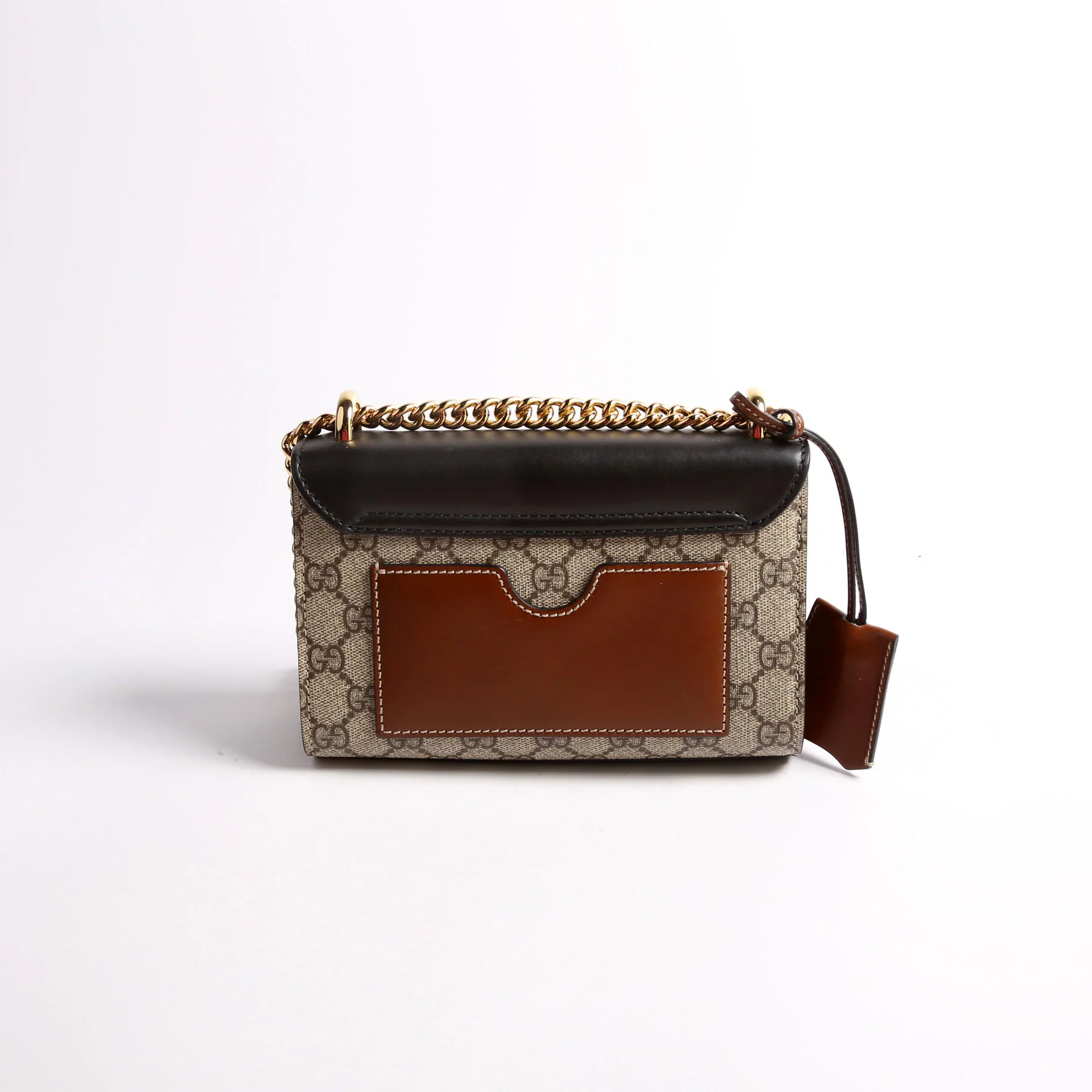 409487 Padlock GG Supreme Small Black/Brown - Image 2
