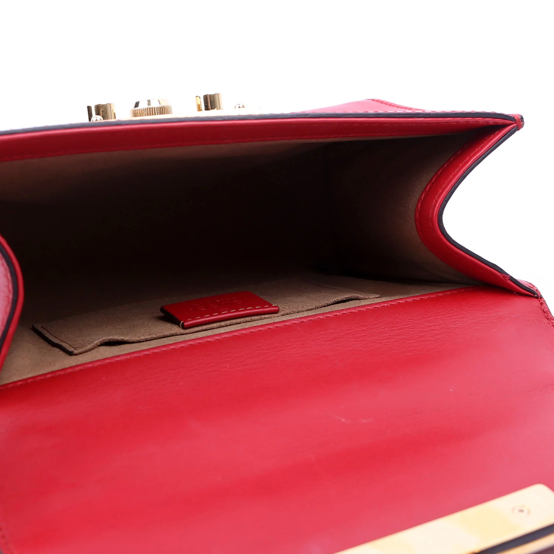 409487 Padlock Smooth Leather Red - Image 15