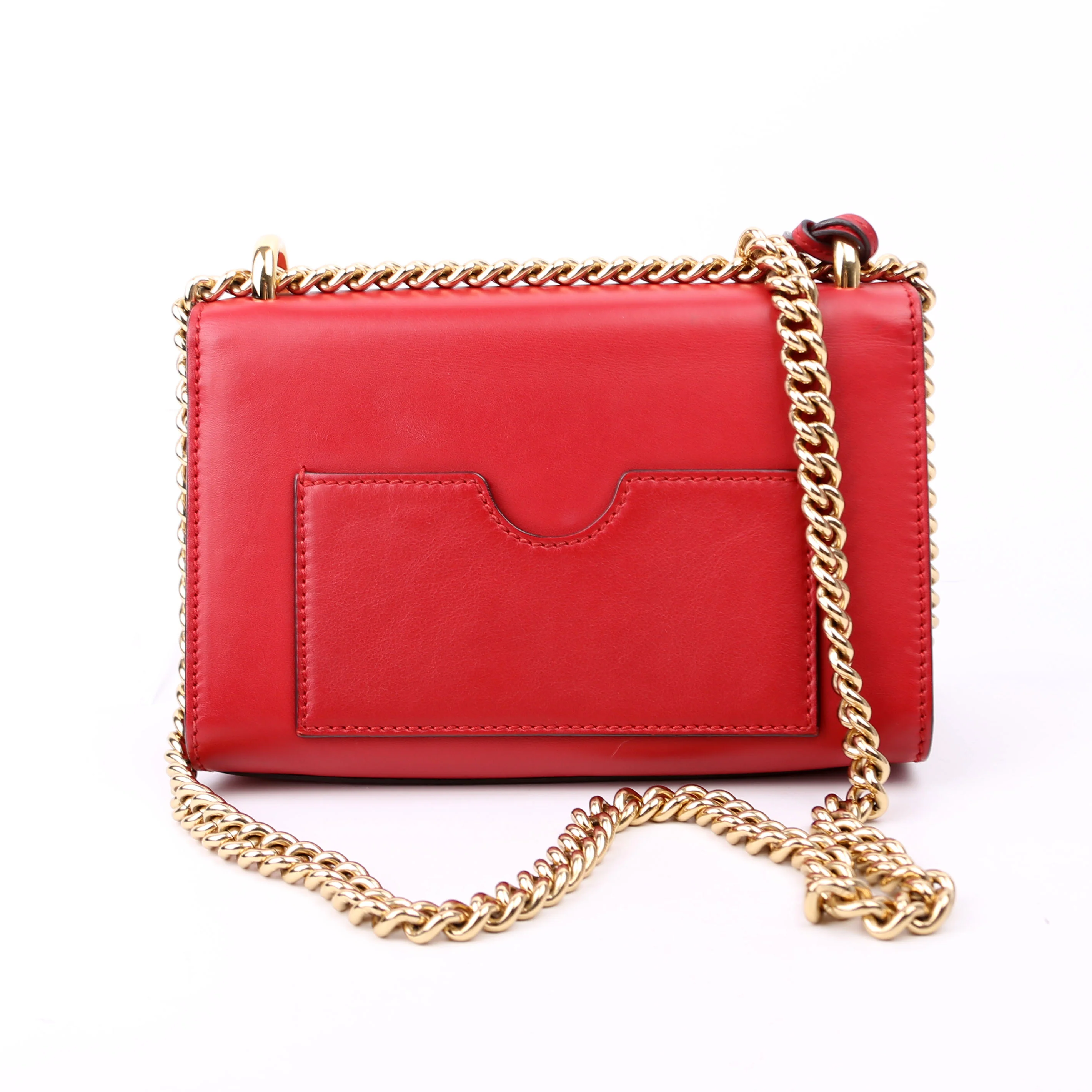 409487 Padlock Smooth Leather Red - Image 2
