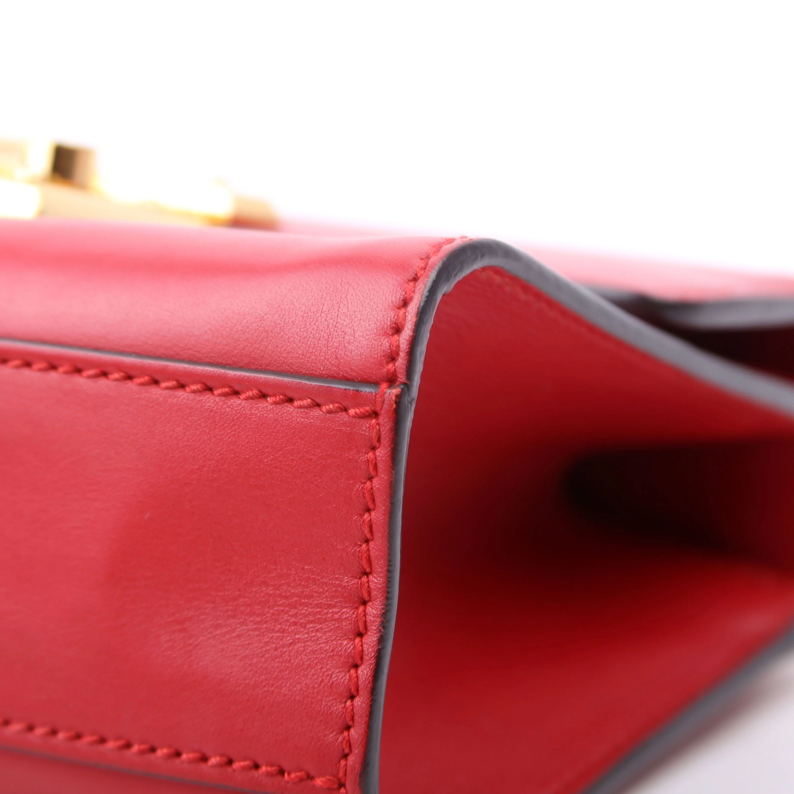 409487 Padlock Smooth Leather Red - Image 8