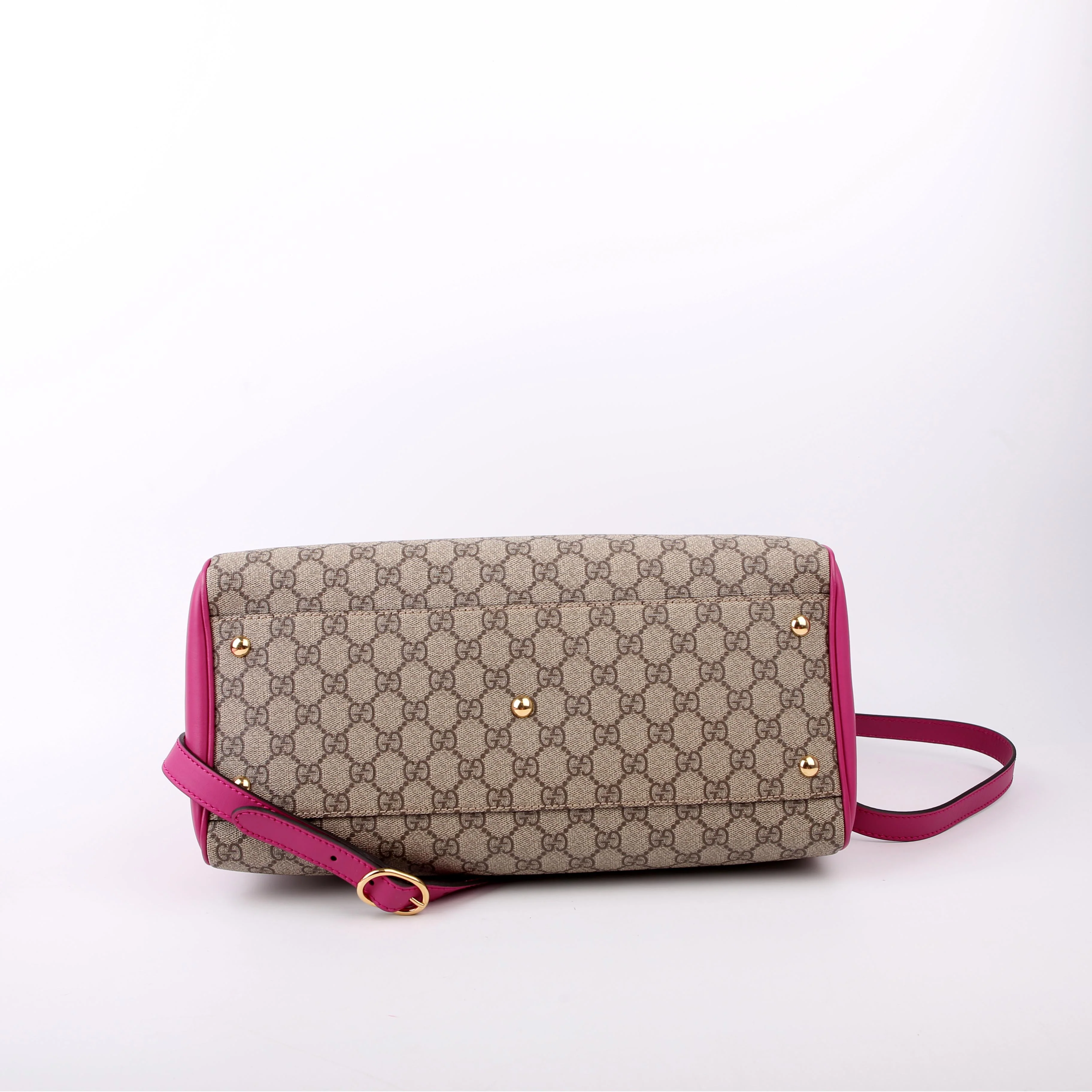 409527 GG Supreme Boston Bag Large Pink/Red - Image 4