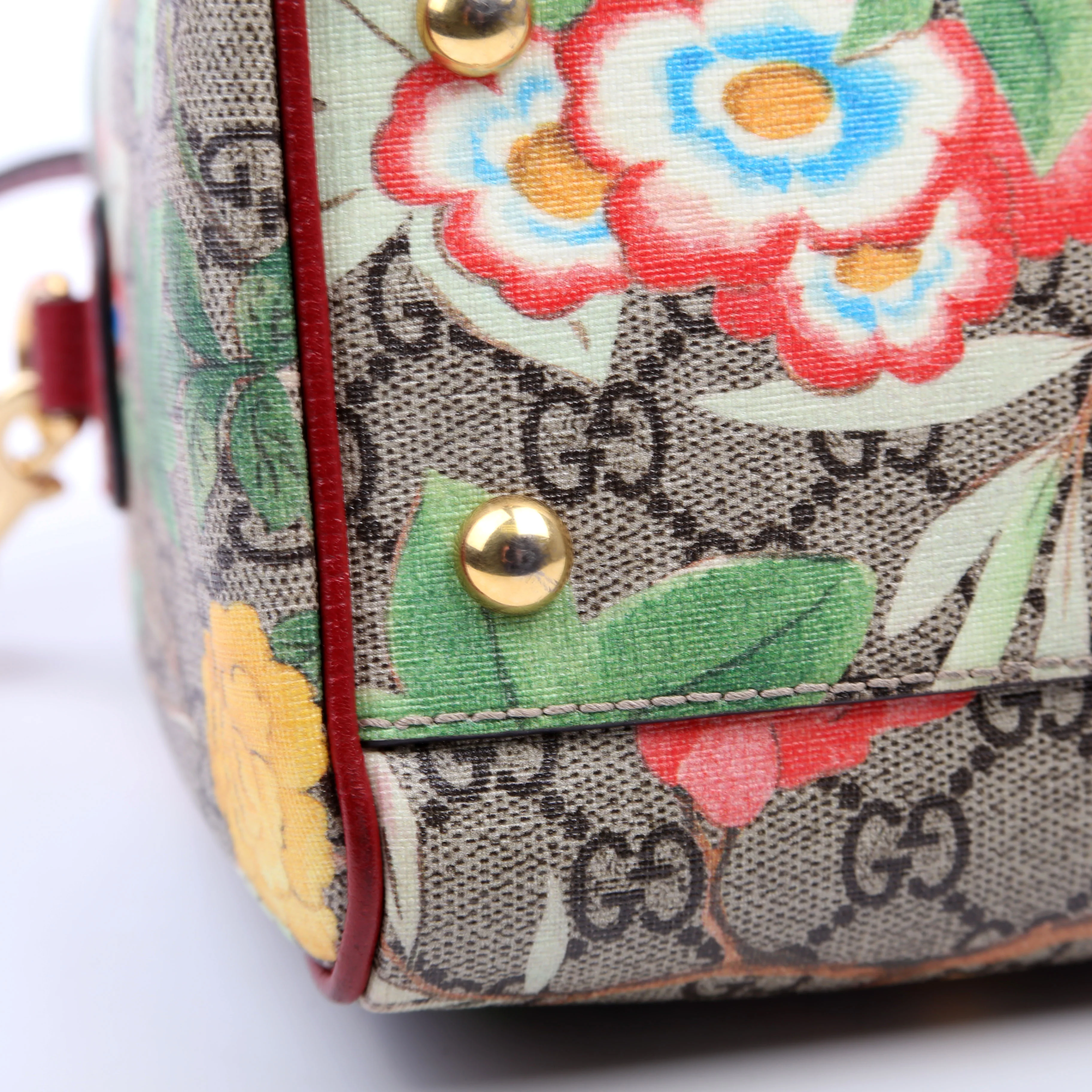 409529 GG Tian Boston Bag Small Red/Multicolor - Image 10