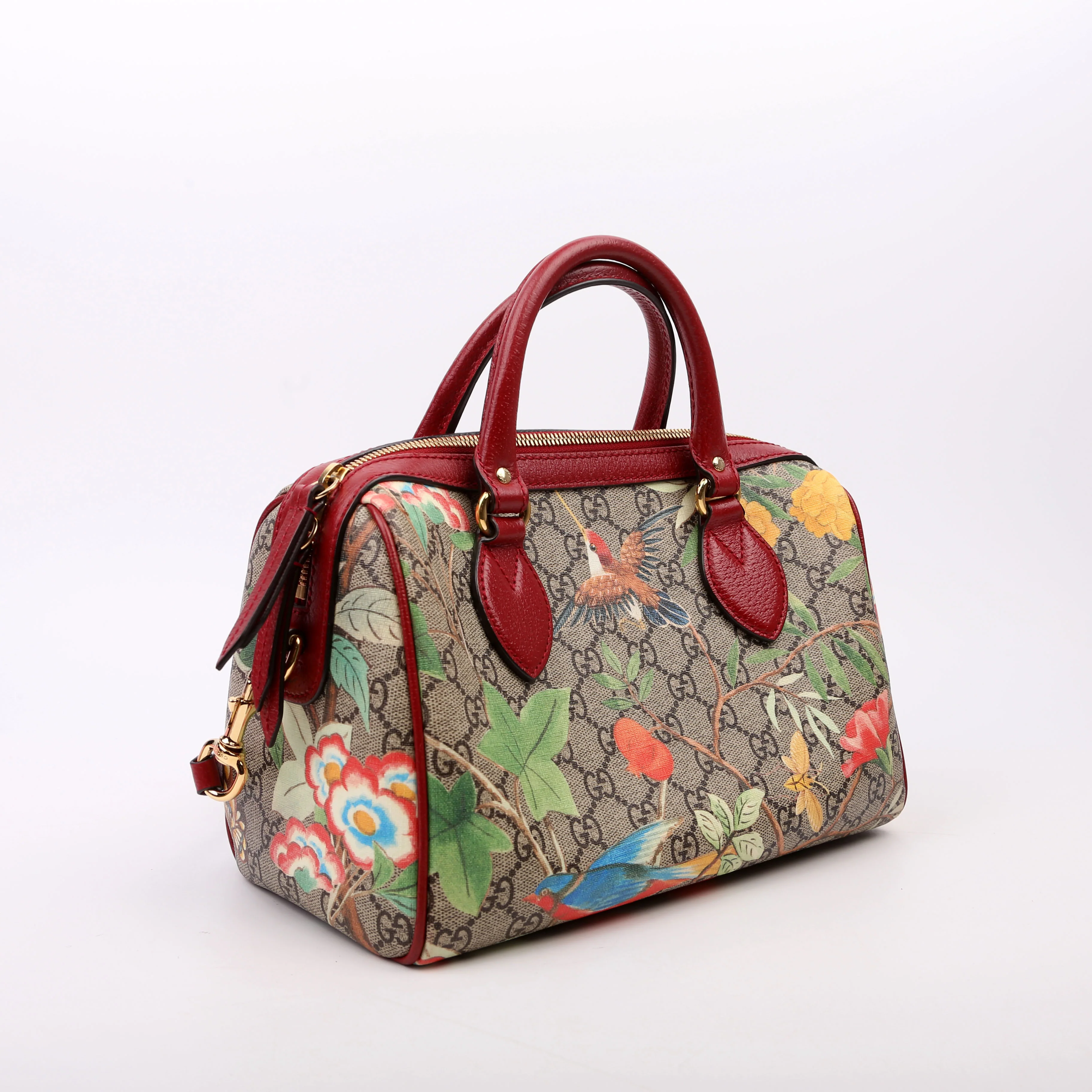 409529 GG Tian Boston Bag Small Red/Multicolor - Image 2