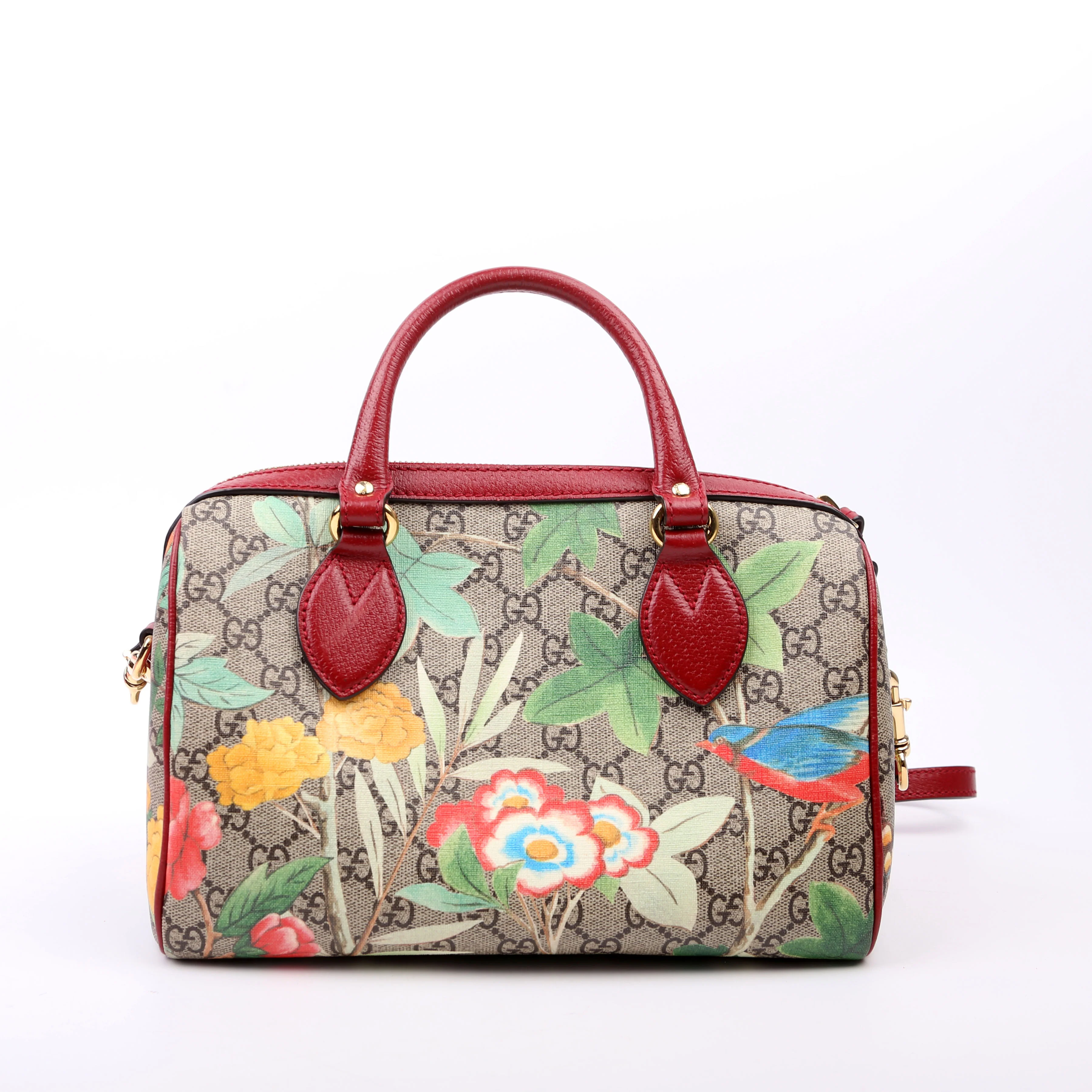 409529 GG Tian Boston Bag Small Red/Multicolor - Image 3