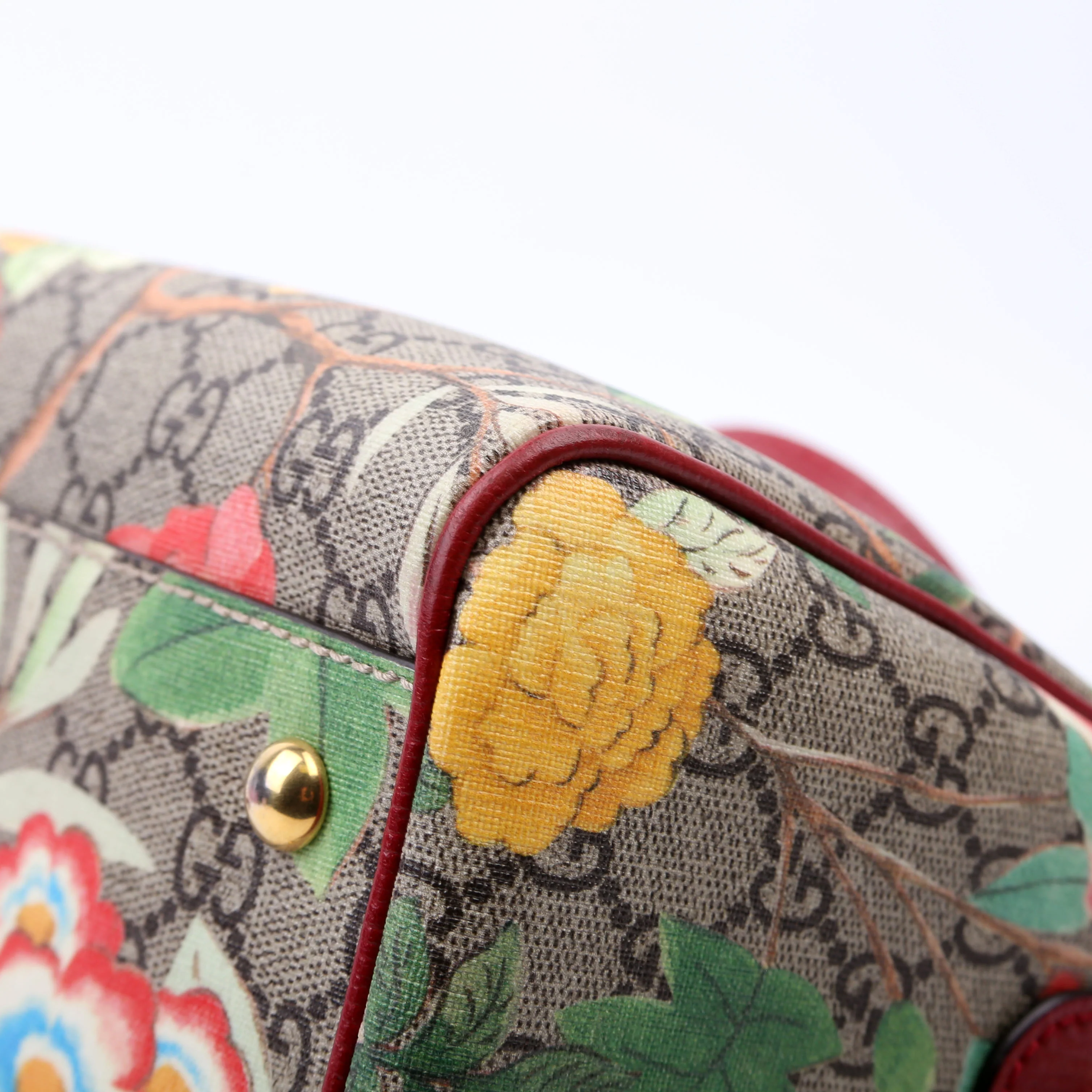 409529 GG Tian Boston Bag Small Red/Multicolor - Image 6