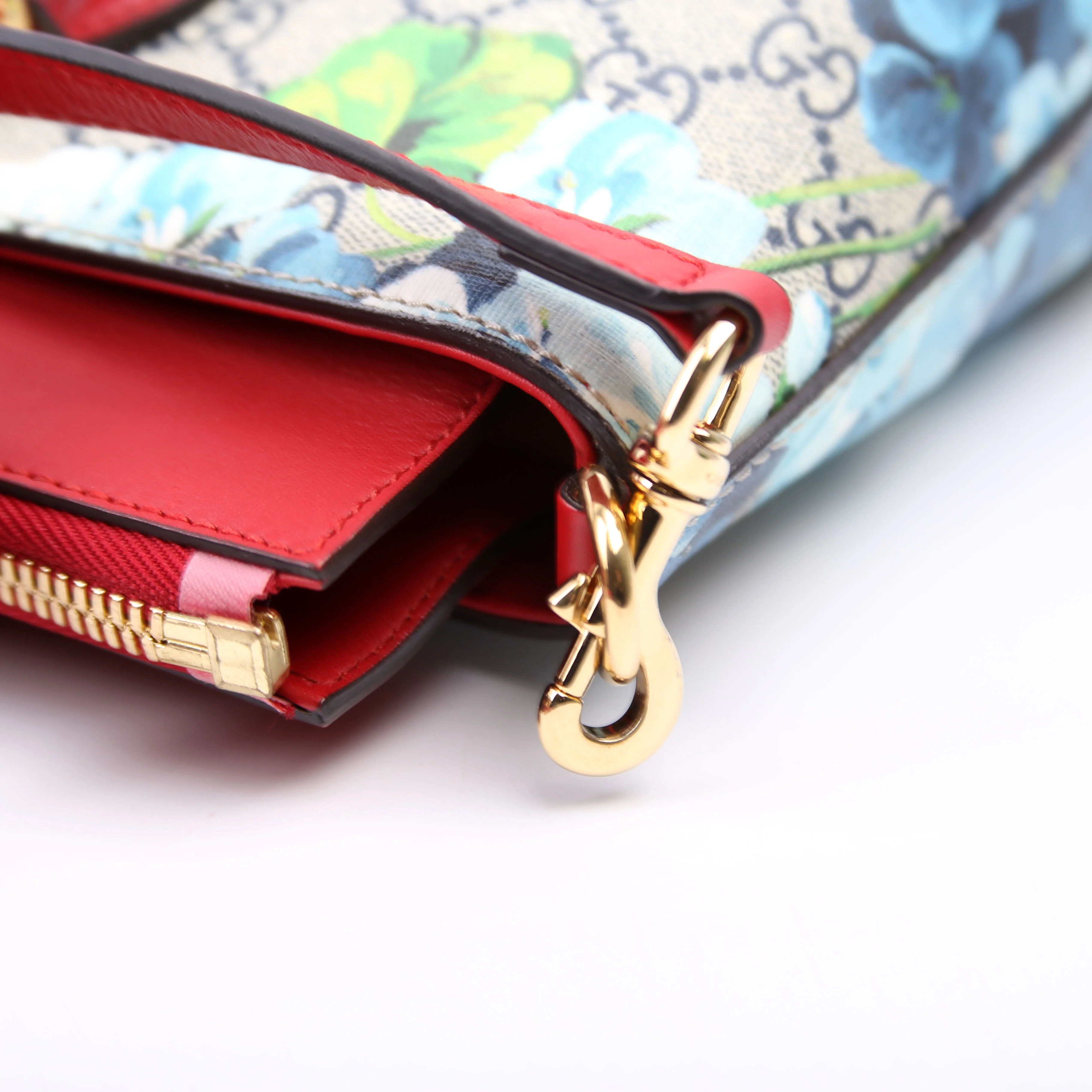 409534 GG Blooms Small Zip Tote Red - Image 11
