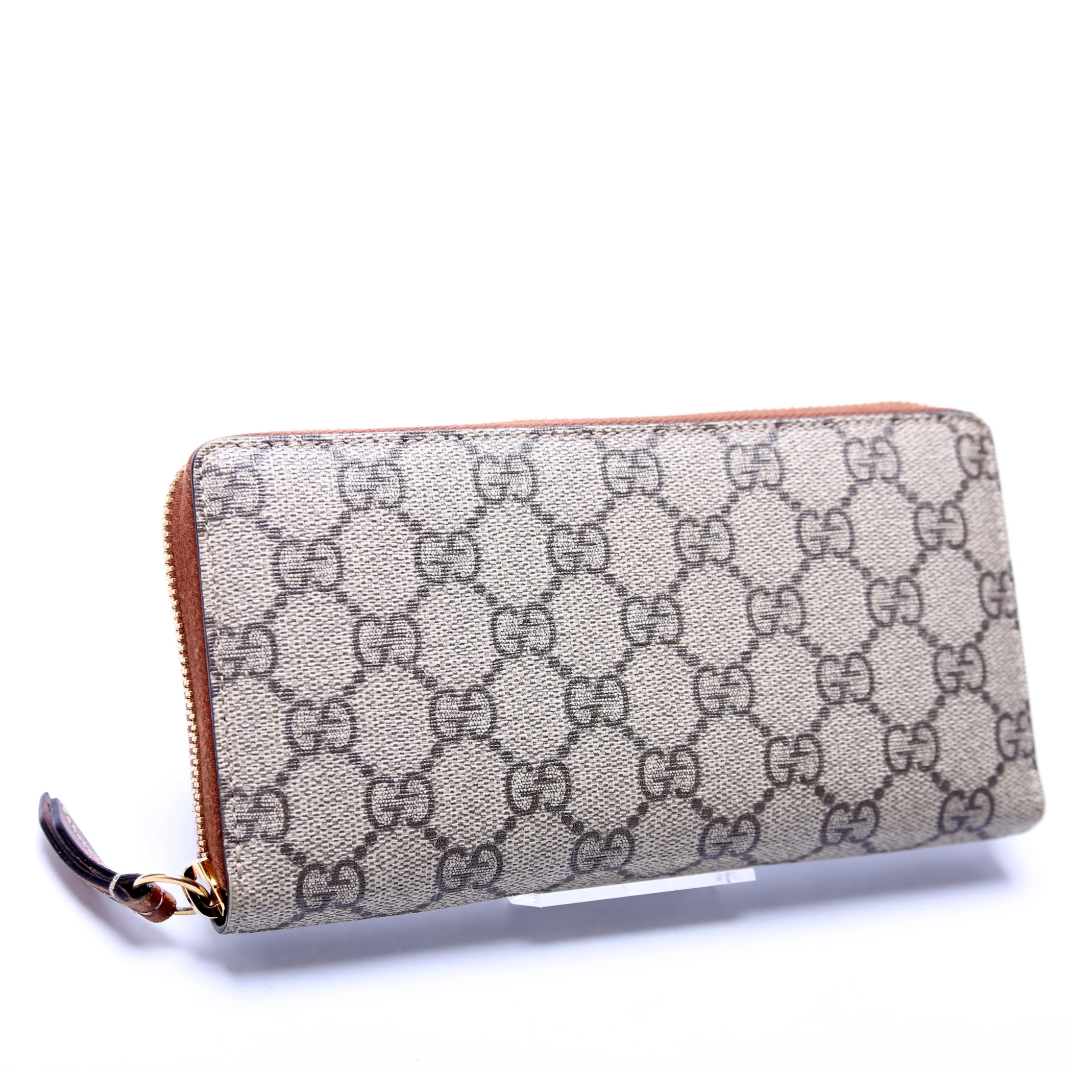410102 GG Supreme Calfskin Zip Around Wallet Brown - Image 2