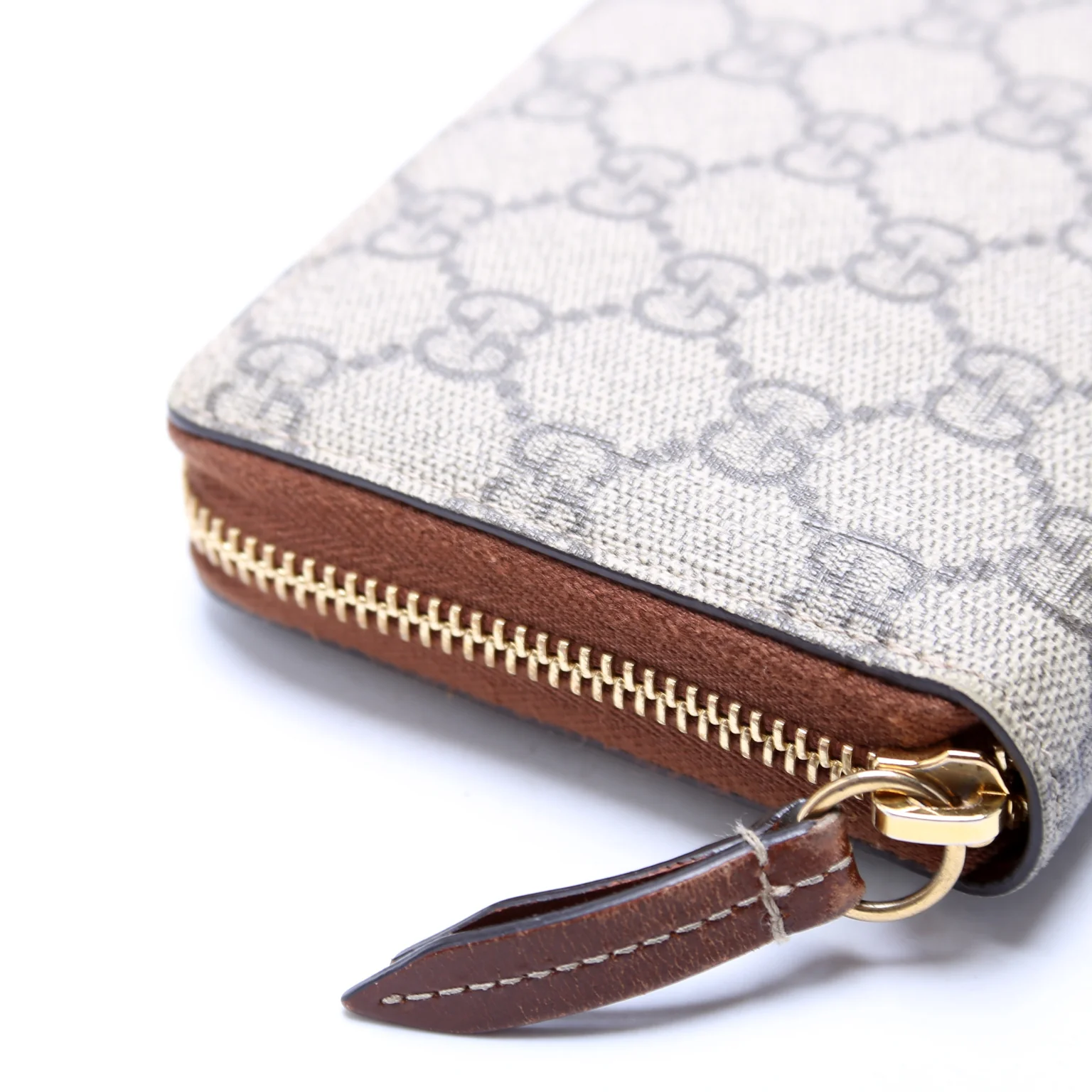 410102 GG Supreme Calfskin Zip Around Wallet Brown - Image 5