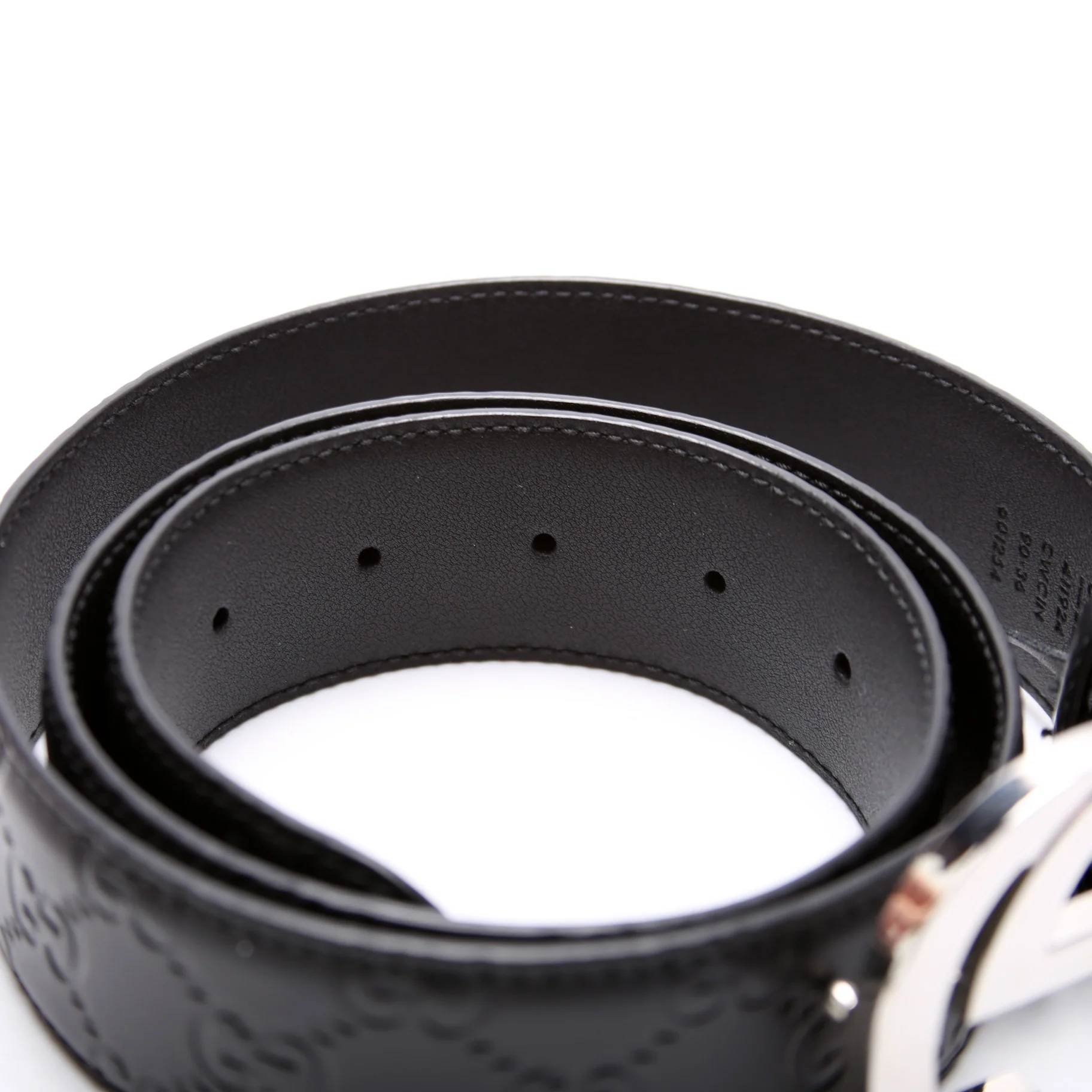 411924 Guccissima Belt Size 90/36 Black - Image 3