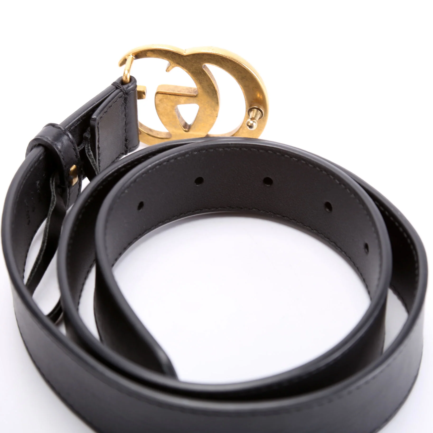 414516 GG Marmont Belt Size 75/30 Black - Image 3