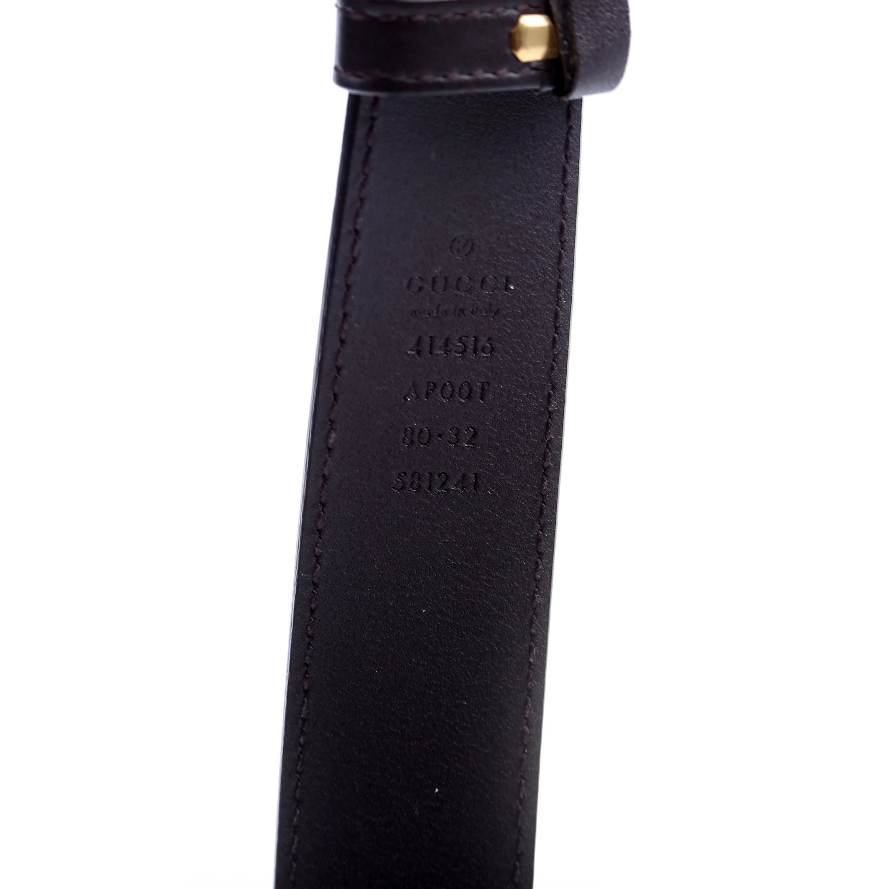 414516 GG Marmont Belt Size 80/32 Black - Image 5