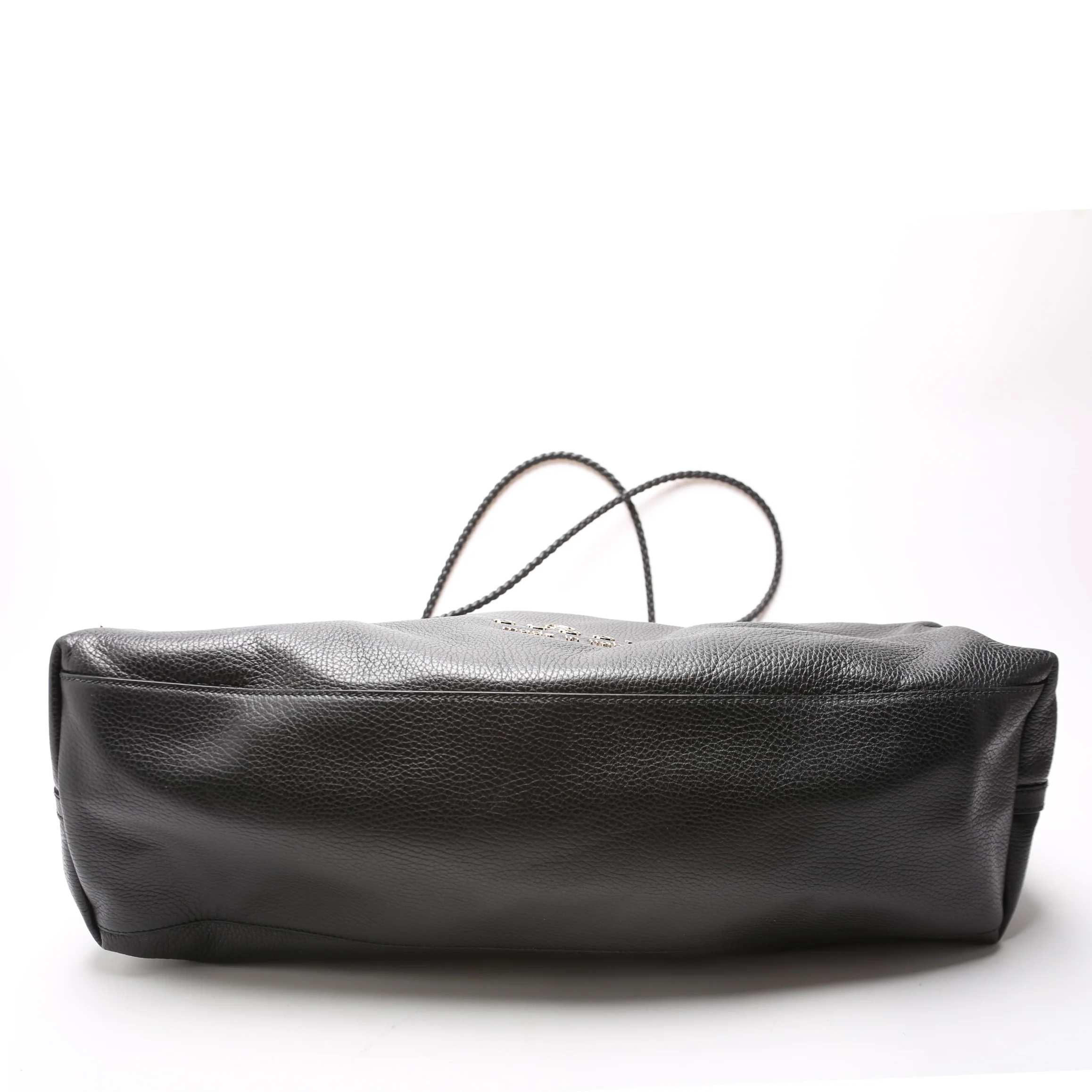 419690 Gifford Braided Strap Tote Black - Image 4