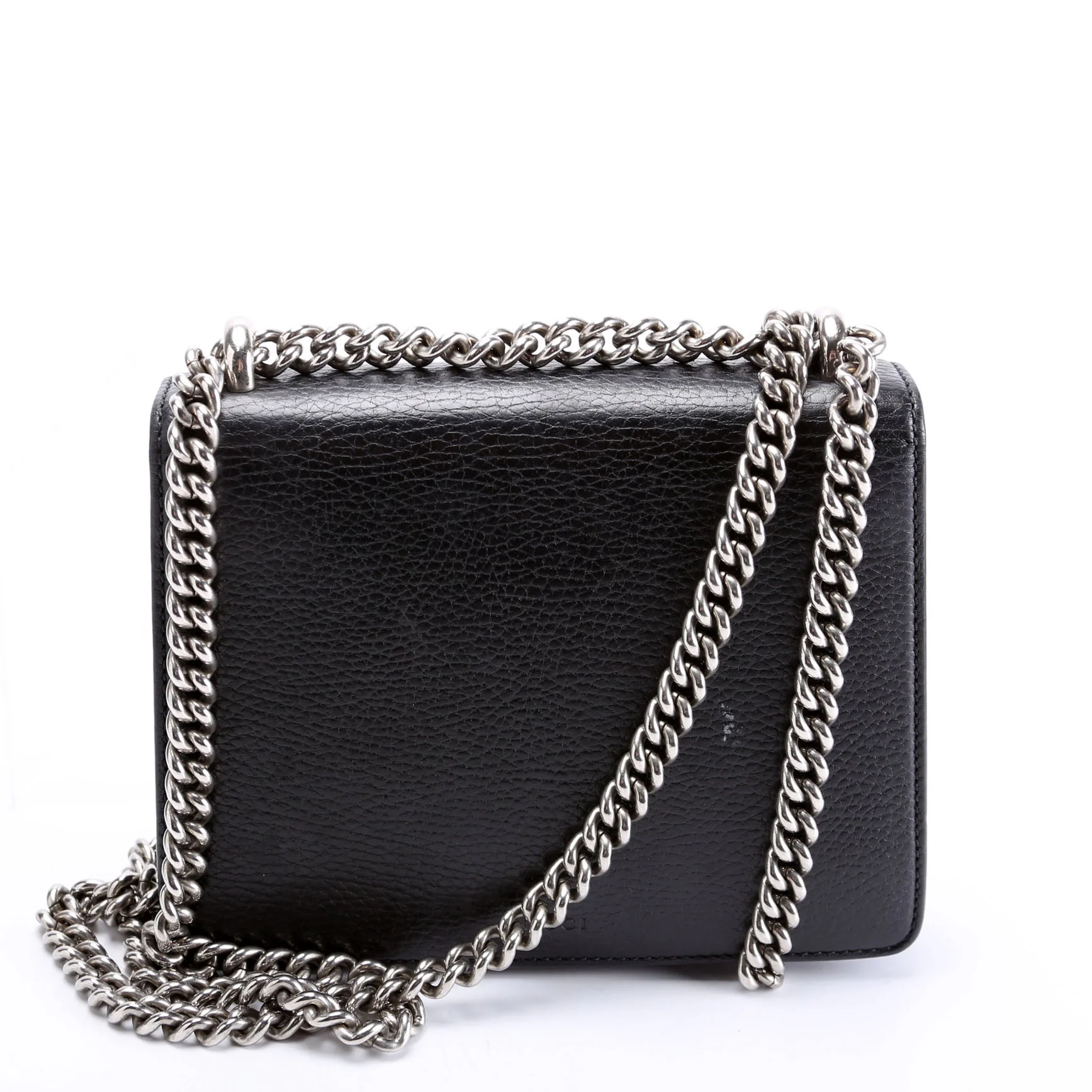 421970 Dionysus Leather Shoulder Mini Black - Image 3