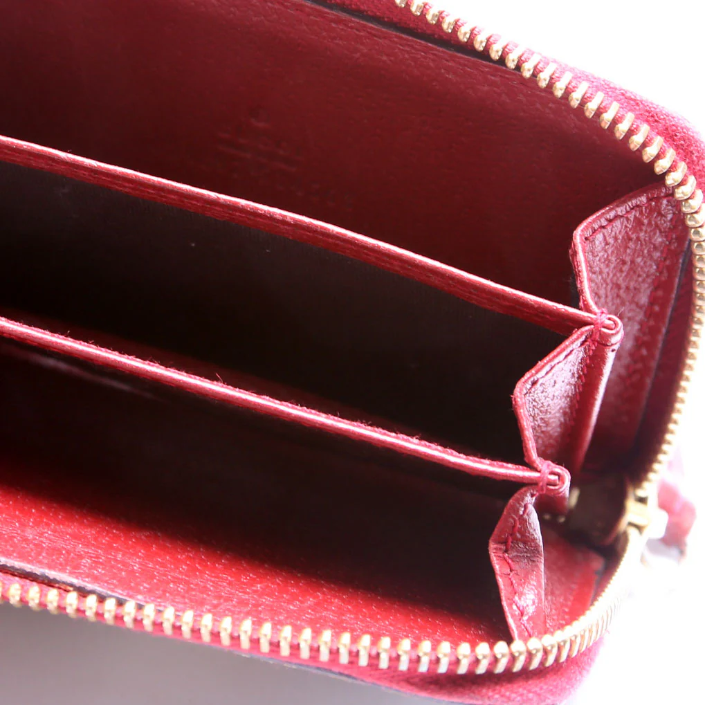 424897 GG Supreme Tian Zip Around Card Case Beige/Red - Image 8
