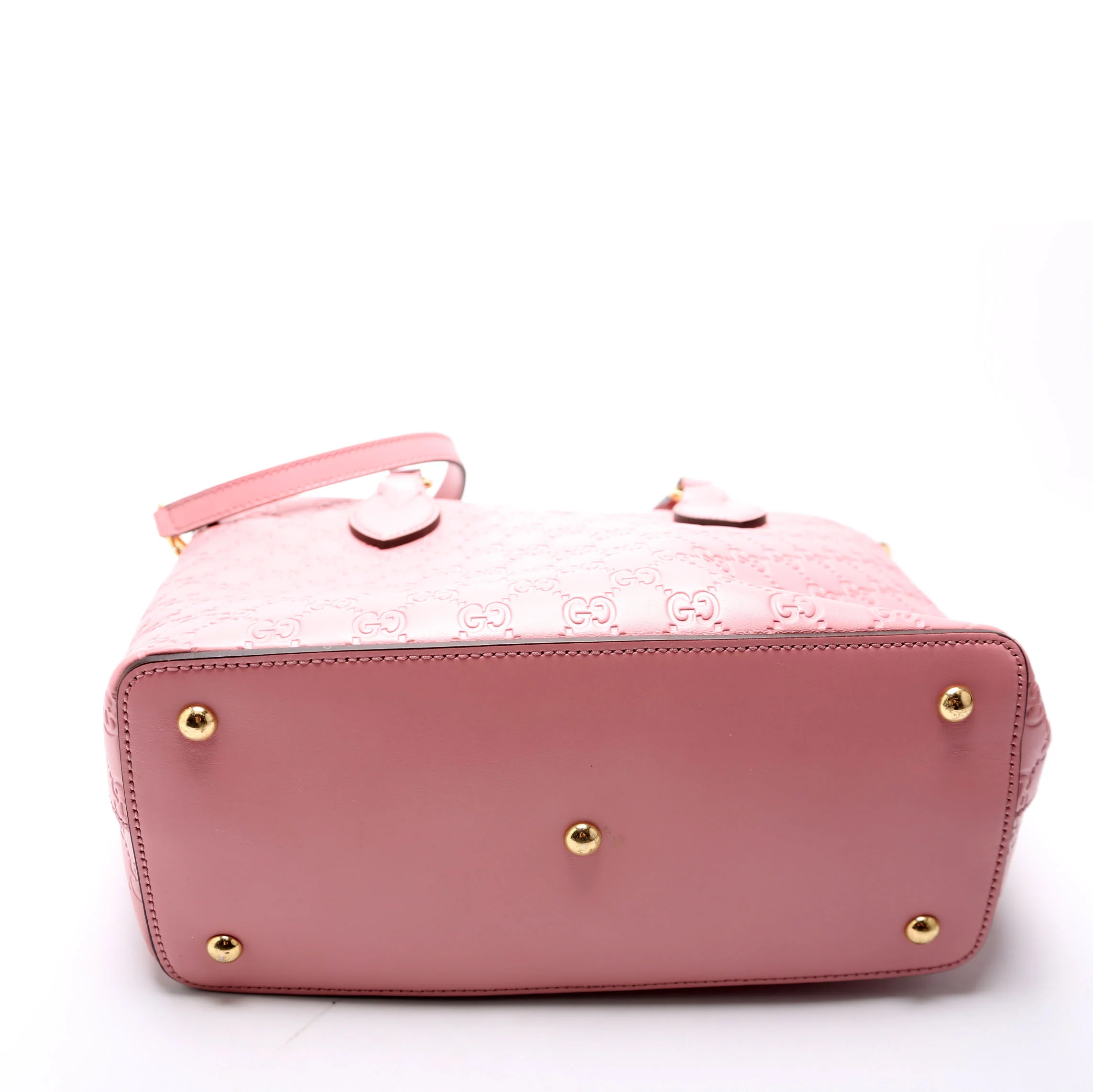 428226 Signature Leather Fold Over Tote Pink - Image 4